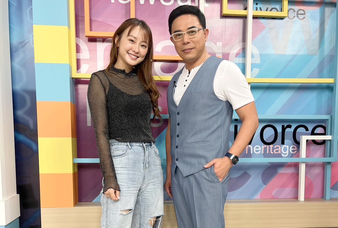 馬幼興（右）、璟宣錄影分享演反派的甘苦談。（高點提供）