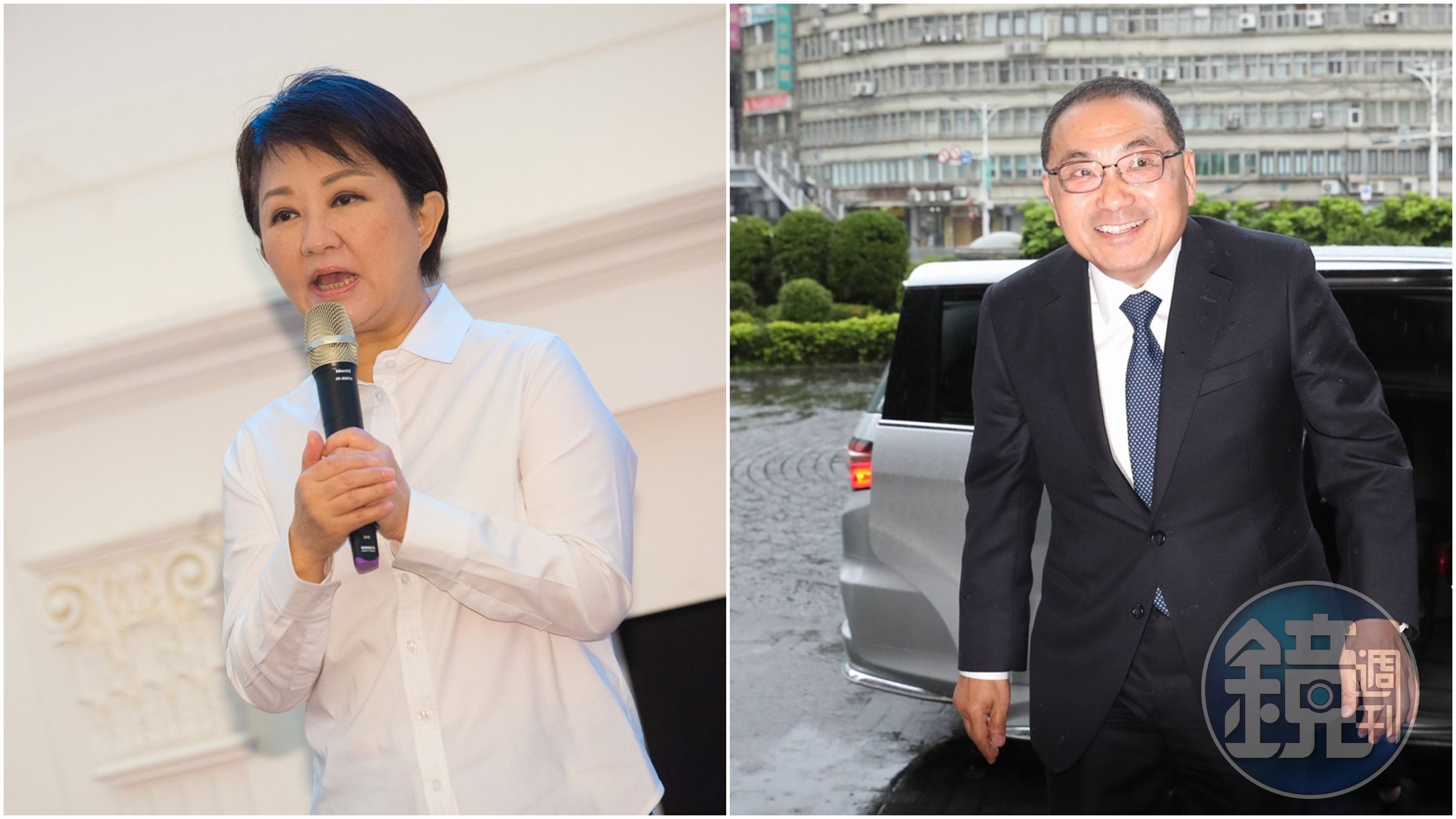 侯友宜(右)與盧秀燕(左)皆被點名是國民黨主席的熱門人選,兩人今日受訪均未出做正面回應。(本刊資料照)