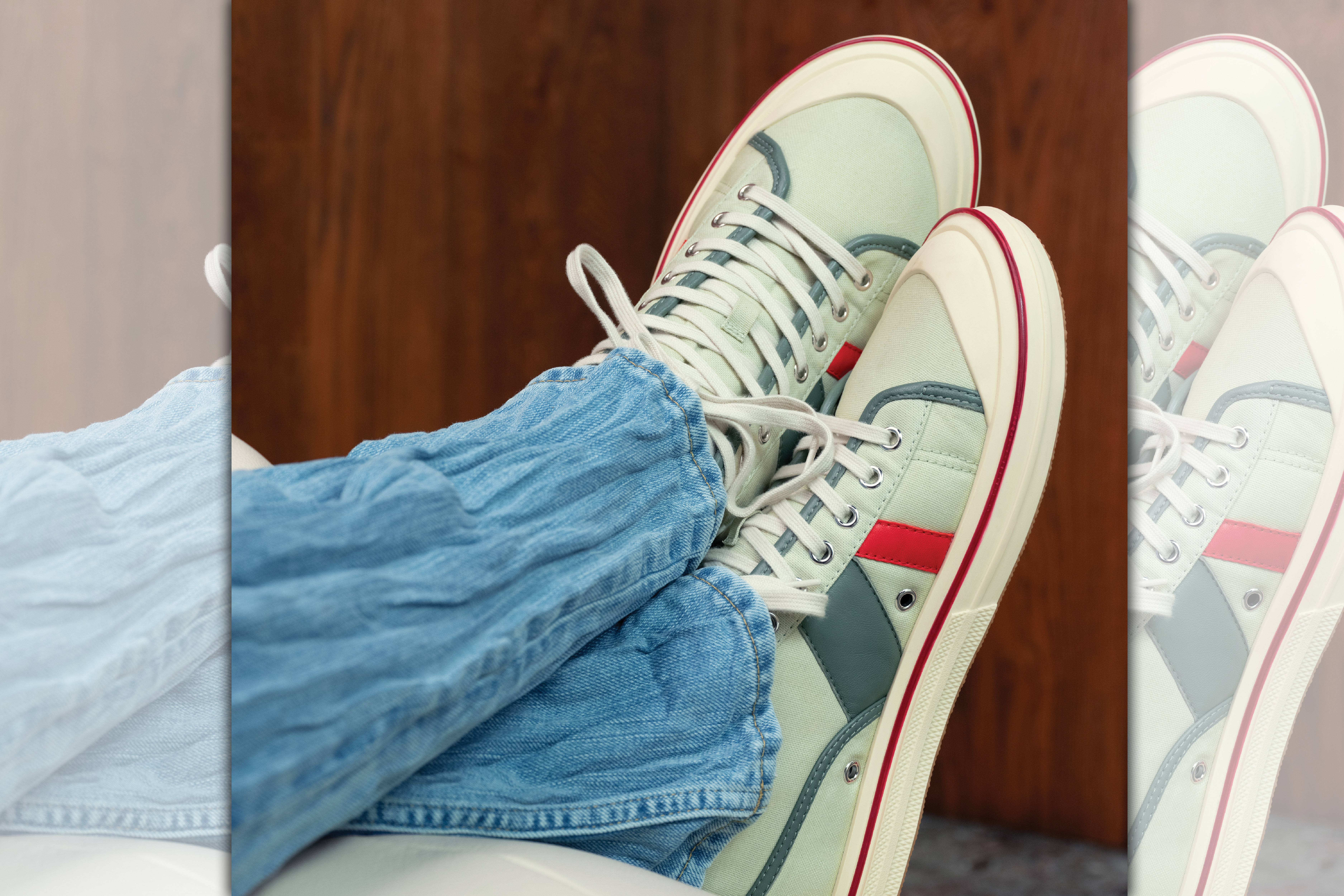 BOTTEGA VENETA推出全新男女鞋履的ELIOT休閒鞋。NT$31,500（BOTTEGA VENETA提供）