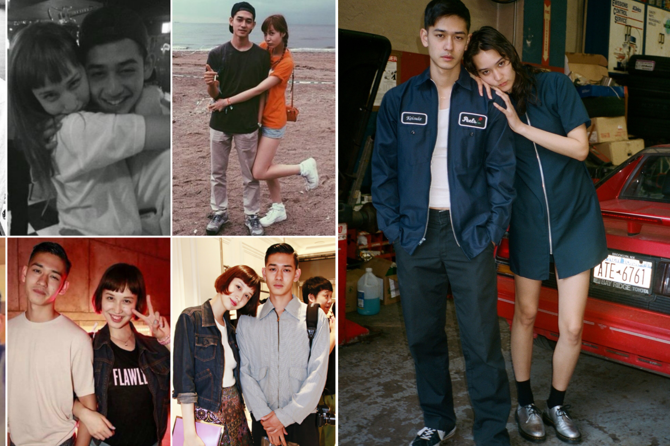 淺野啓介與松岡莫娜（右）熱戀不久前，曾與水原佑果交往，並獲得姐姐水原希子的認可。（翻攝網路）