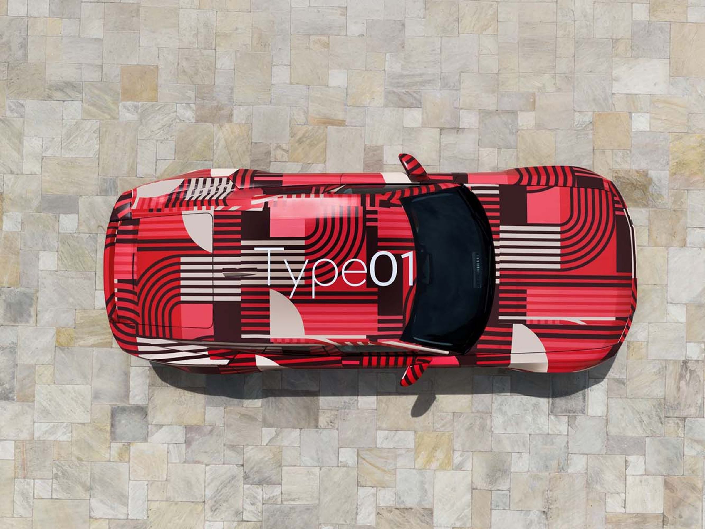 Type 01 採用無後窗設計、車身採用 60 年代 E TYPE 的線條處理。