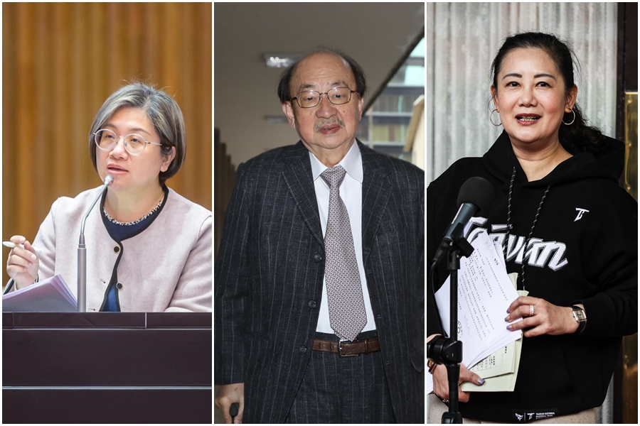 民進黨團新會期由柯建銘（中）續任黨團總召，吳思瑤（右）續任幹事長，陳培瑜（左）擔任書記長。（左圖翻攝自陳培瑜臉書）