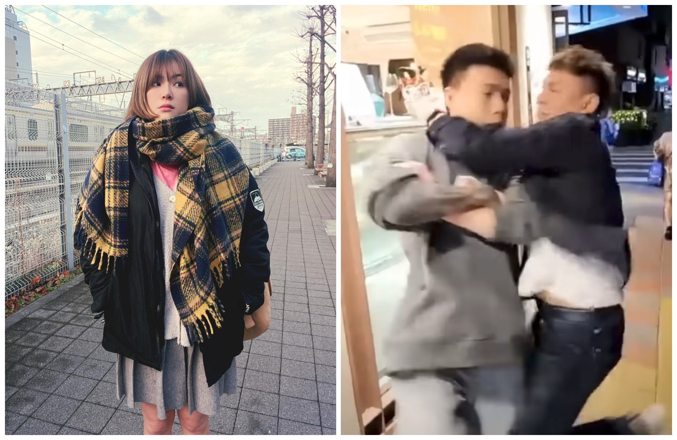 超哥(右圖右)暴打Toyz(右圖左),陳沂(左圖)認為打人就是不對。(翻攝陳沂臉書、YouTube畫面)