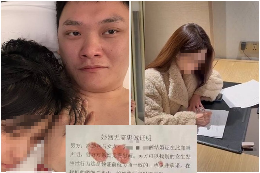 前小米總監馮德兵被爆出婚外情醜聞，不僅與老婆簽《婚姻無需忠誠證明》外，還與超過200位女性簽署詳細的「包養合約」。（翻攝自微博）
