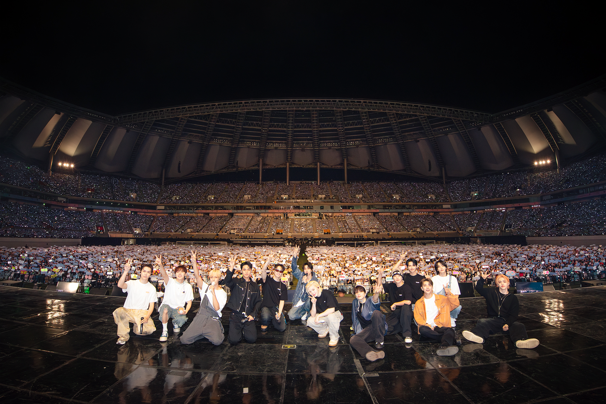 SEVETEEN上月底剛結束在首爾世界盃競技場的演唱會。(翻攝自X@pledis_17)