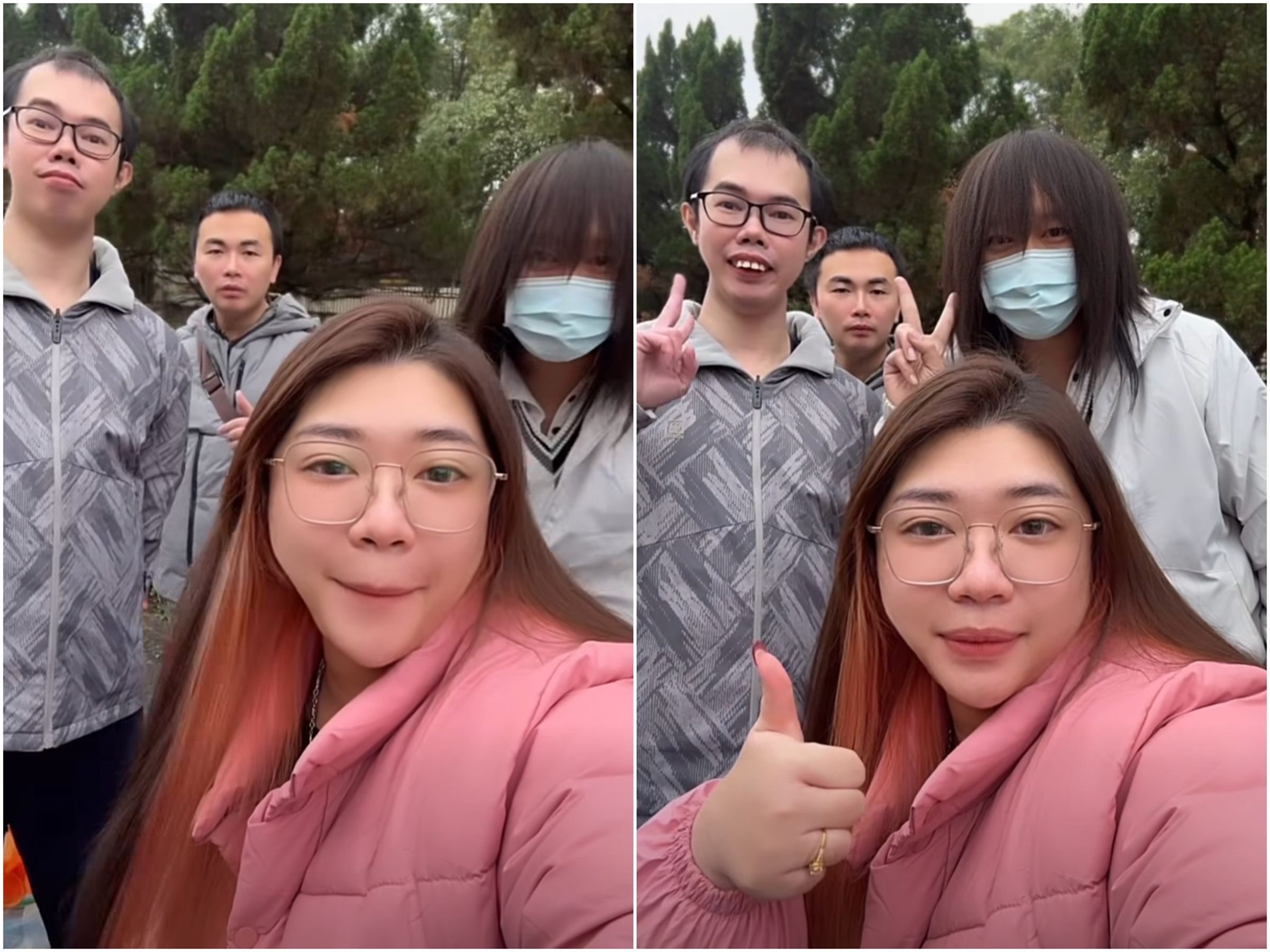 鄧佳華今刑滿出監，好友「吃屎哥」游兆霖、插畫家沈培安等人親自接風。（翻攝自沈培安臉書）