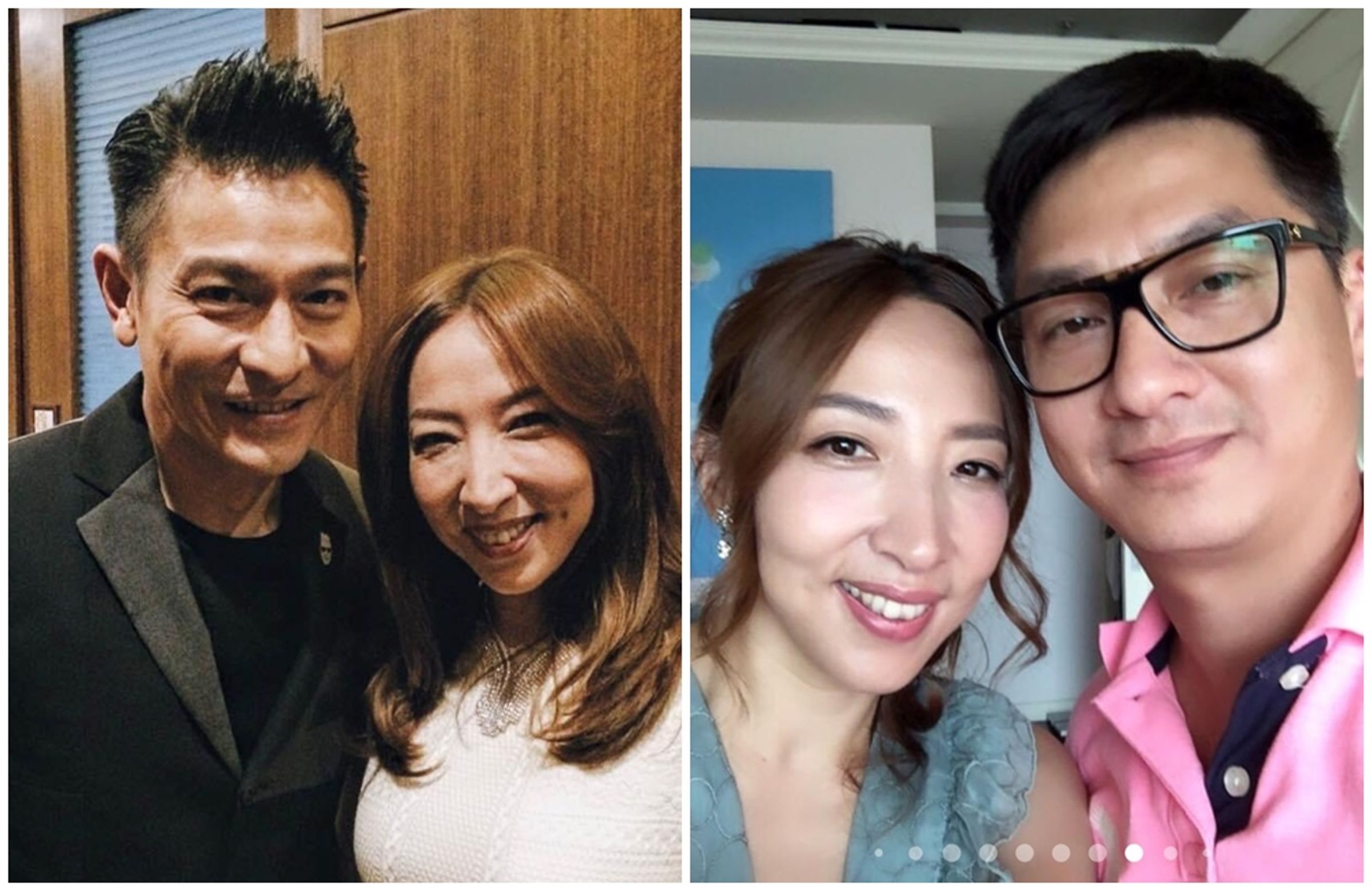 陳玉珊過去常在臉書曬恩愛照,也多次在臉書分享和偶像劉德華合影。(翻攝自陳玉珊臉書)