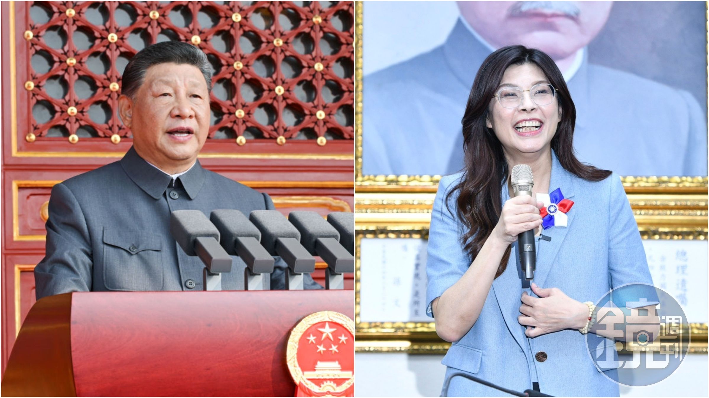 中國國家主席習近平（左）邀請國民黨主席鄭麗文（右）訪中。（翻攝人民網；本刊資料照）