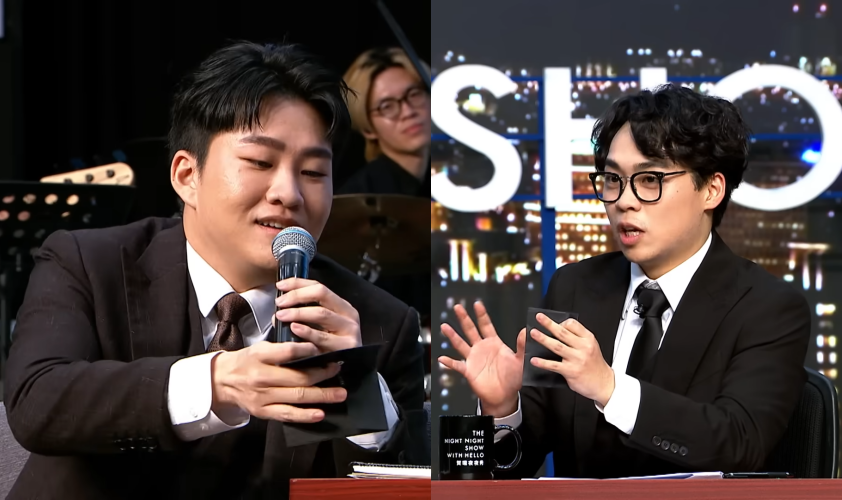 在5個月前的節目上，Joeman送了賀瓏一個「神祕錦囊」，並叮囑：「事情無法挽回再打開！」。（翻攝自Youtube @STR Network）