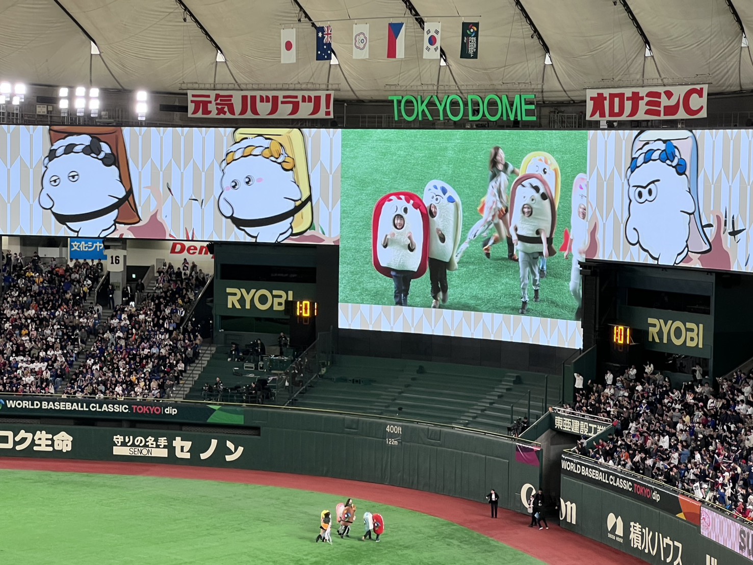 台捷大戰「賽中出現超萌壽司賽跑」。