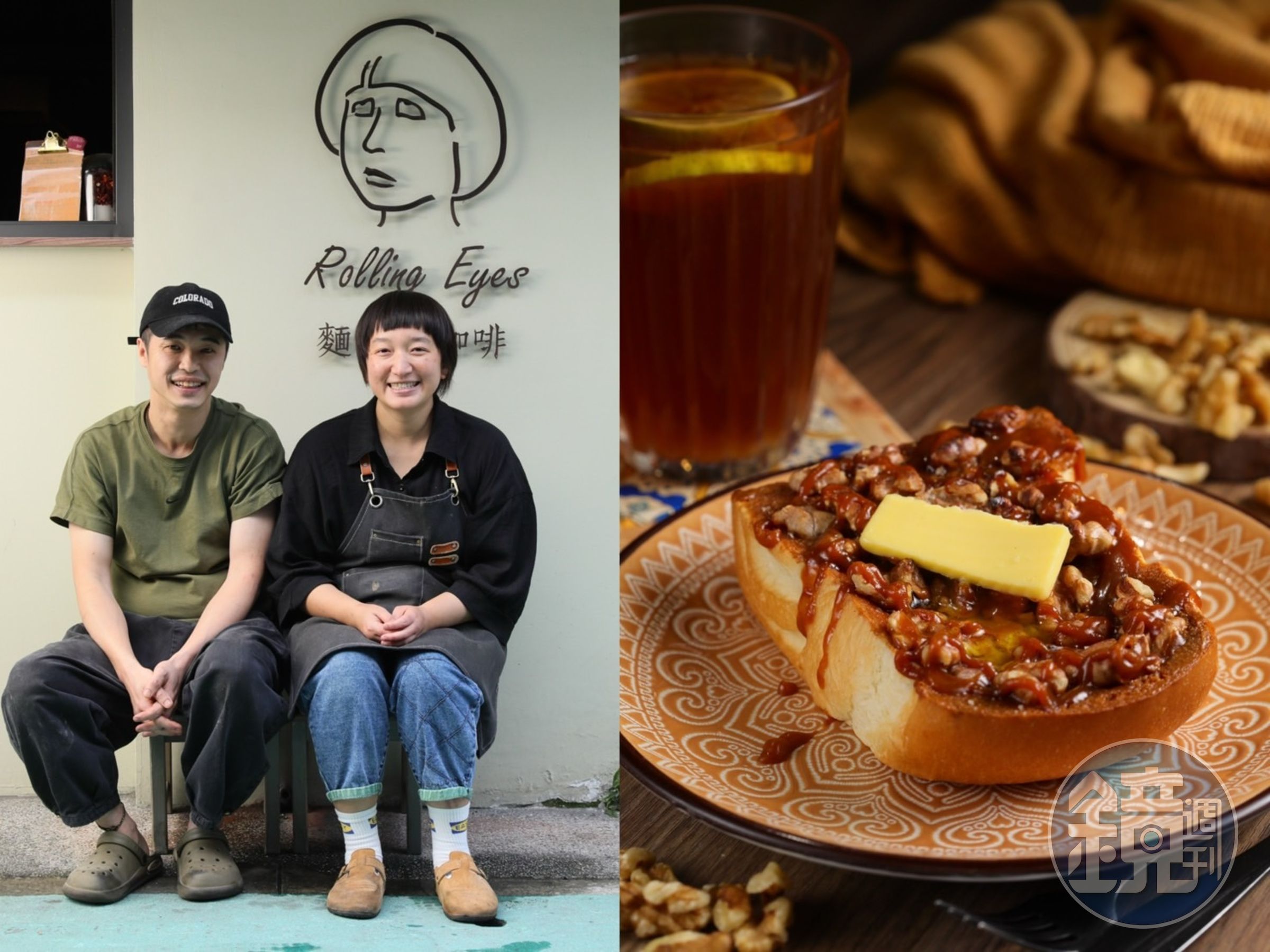 「Rolling Eyes 麵包與咖啡」麵包不只能外帶,還有某些特殊款「內用限定」。