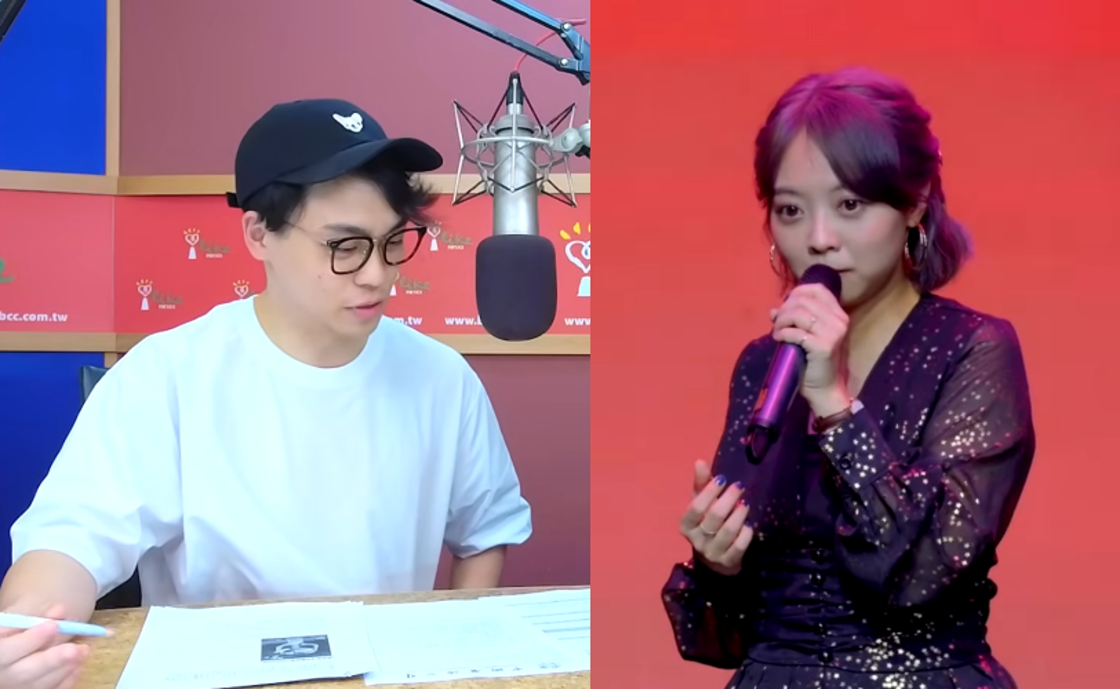 賀瓏與龍龍交往時間曝光,知情人澄清無重疊。(翻攝自YouTube @中廣流行網/@龍龍LungLung)