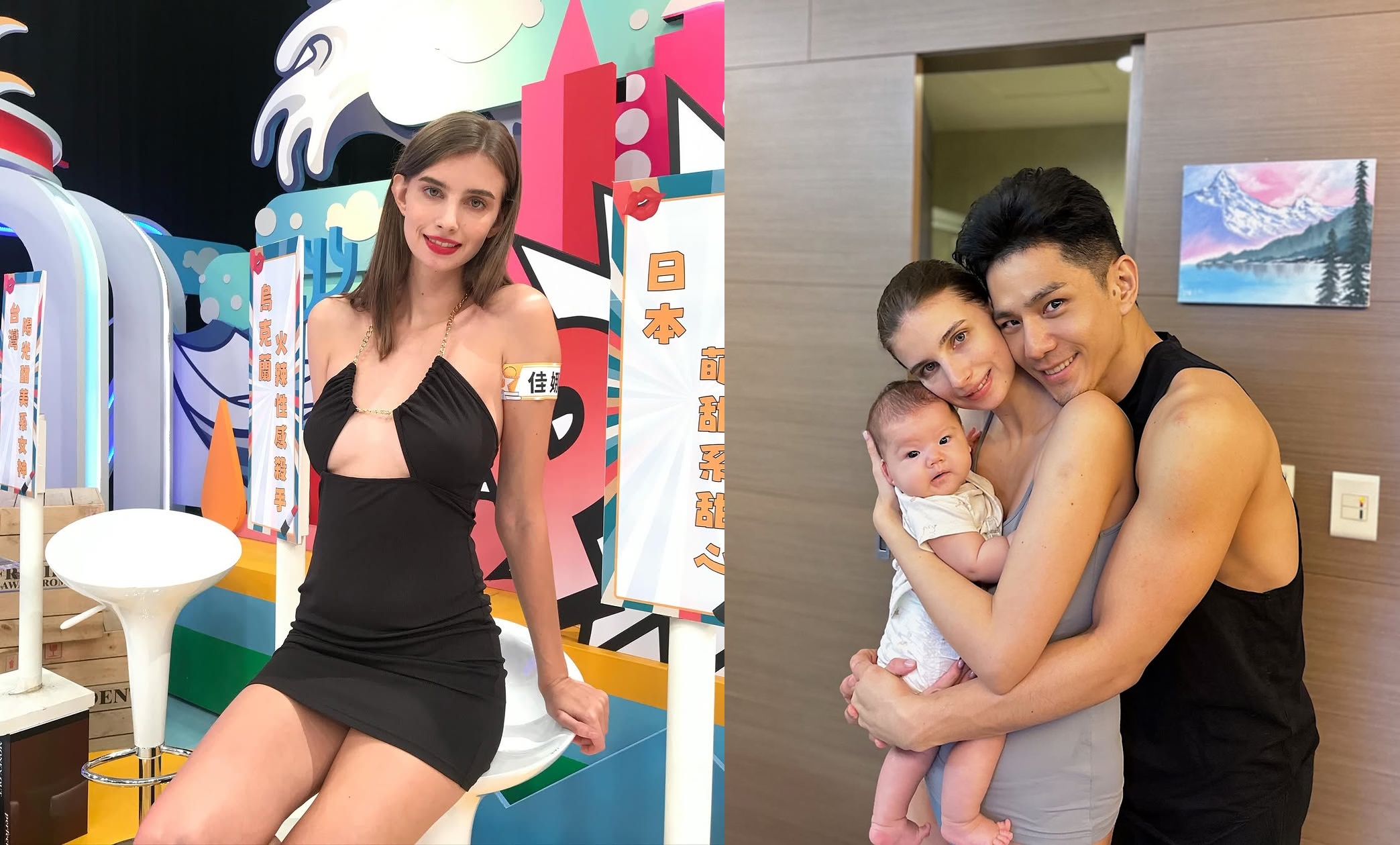 祖雄全家去烏來泡湯，佳娜產後身材恢復迅速，肌膚白裡透紅。（翻攝IG@_tatiana_lin、herotai_official）