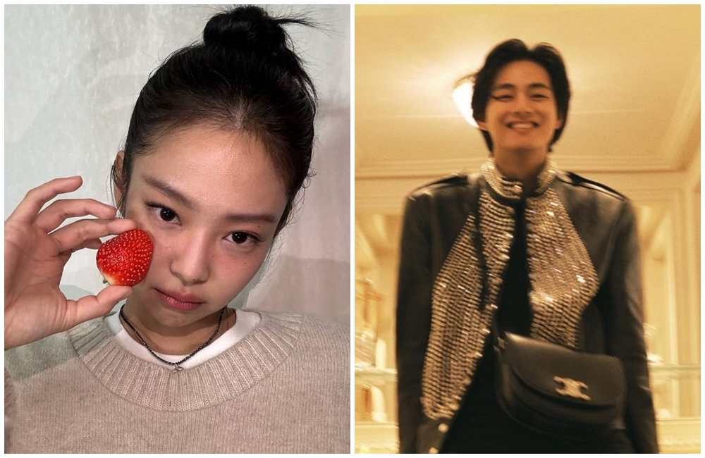 BLACKPINK成員Jennie與BTS成員V去年傳出戀愛，今日被傳出已分手。（翻攝自IG）