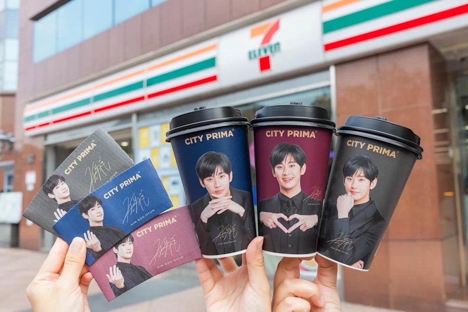 超商與韓星金秀賢聯名的鮮食及周邊商品未上架。(7-11提供)