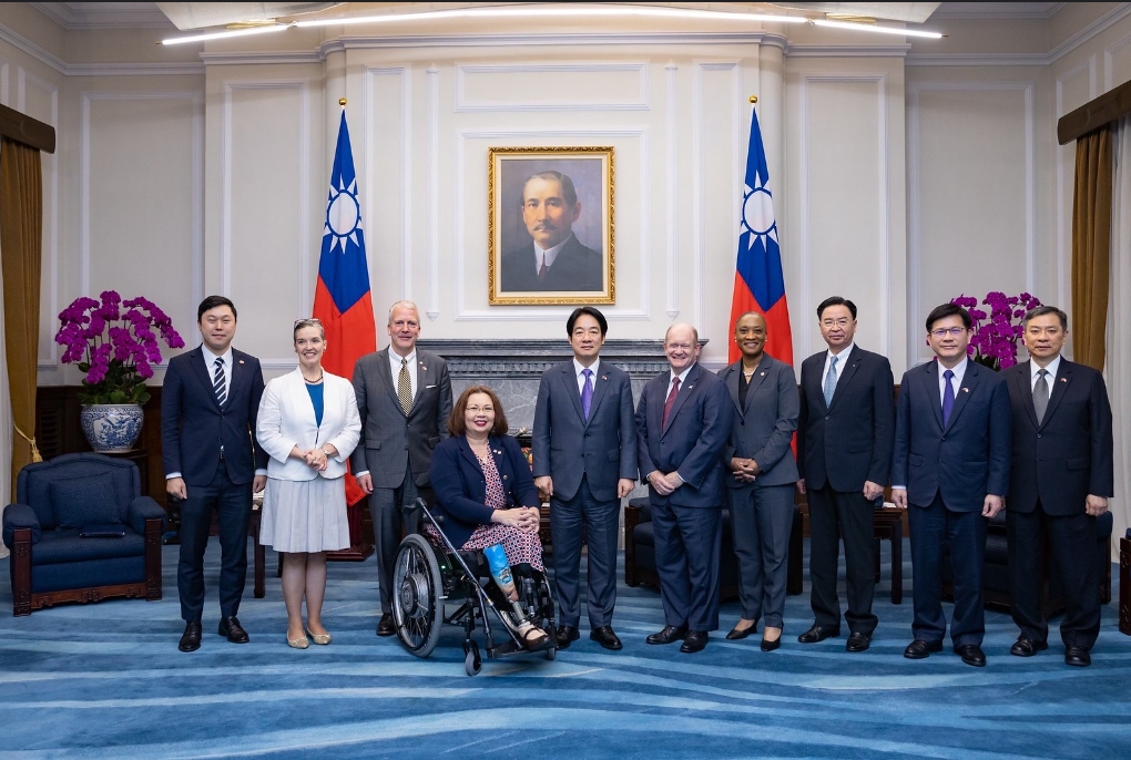 外交部說，訪團團員皆是台灣在美國國會的堅定友人。（總統府提供）