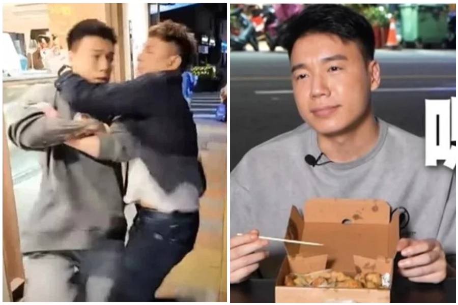 網紅Toyz先前才評論超派雞排，昨再赴超哥新開的店家評論，慘被痛毆。（翻攝自Toyz YT）