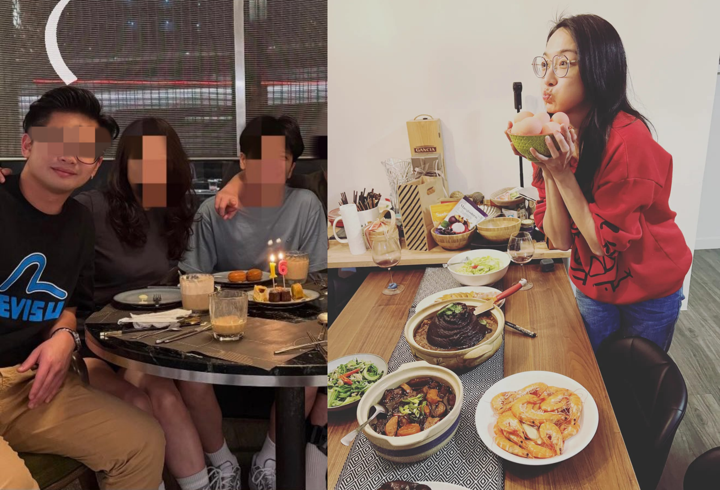 江祖平（右）連日發文指控龔益霆（左圖左一）涉性侵、性騷擾，兩人交往的時間曝光，也讓男方陷入劈腿疑雲。（翻攝網路）