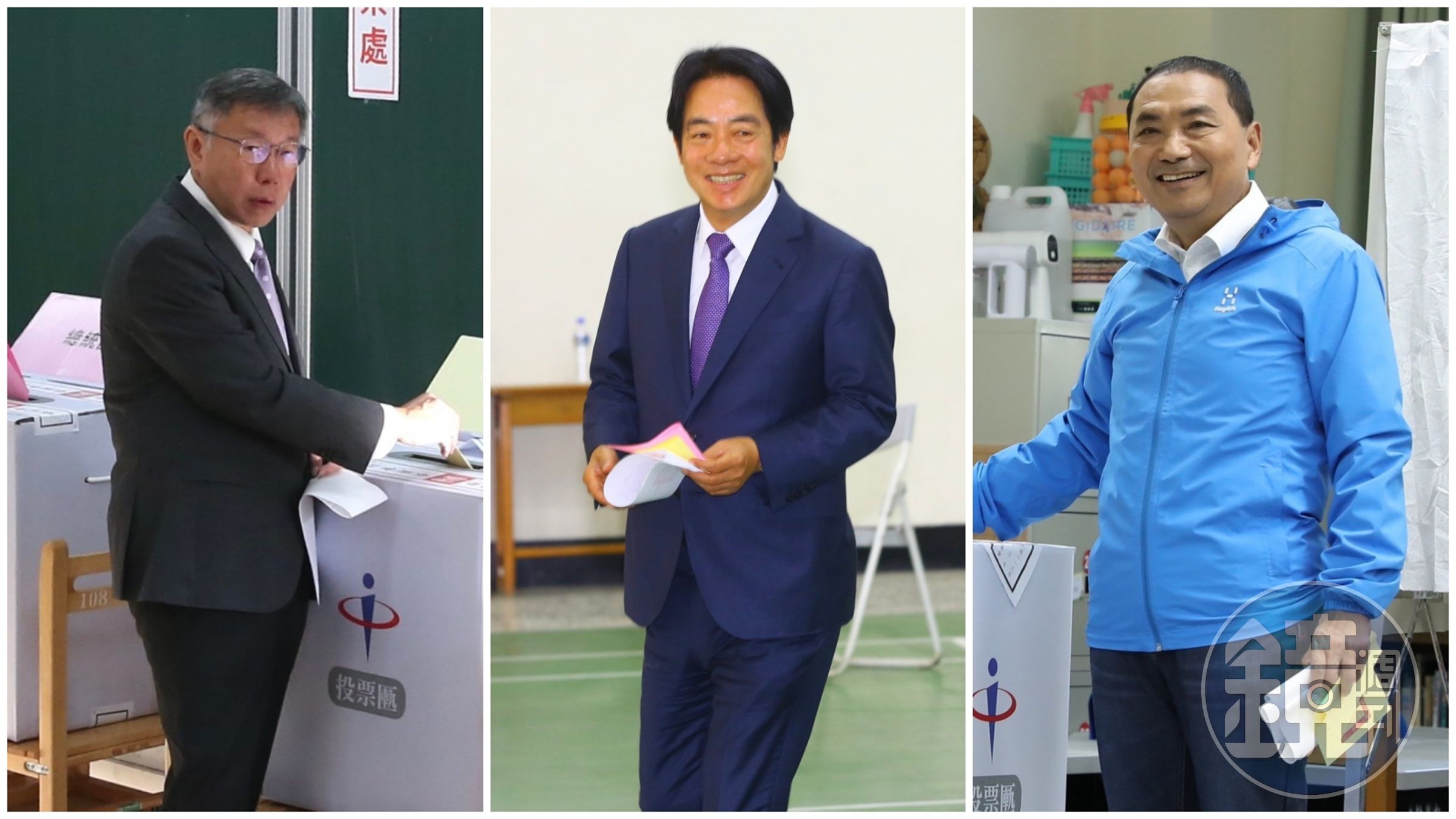 依據目前各家媒體統計,民進黨賴清德已取得破300萬票,侯友宜及柯文哲則緊追在後。(合成照)