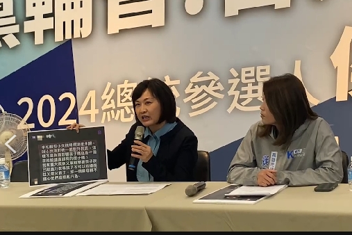 高雄藍營議員陳麗娜爆料綠營論文抄襲，卻反爆出碩士論文大幅抄襲中國期刊。（國民黨高雄黨部提供）