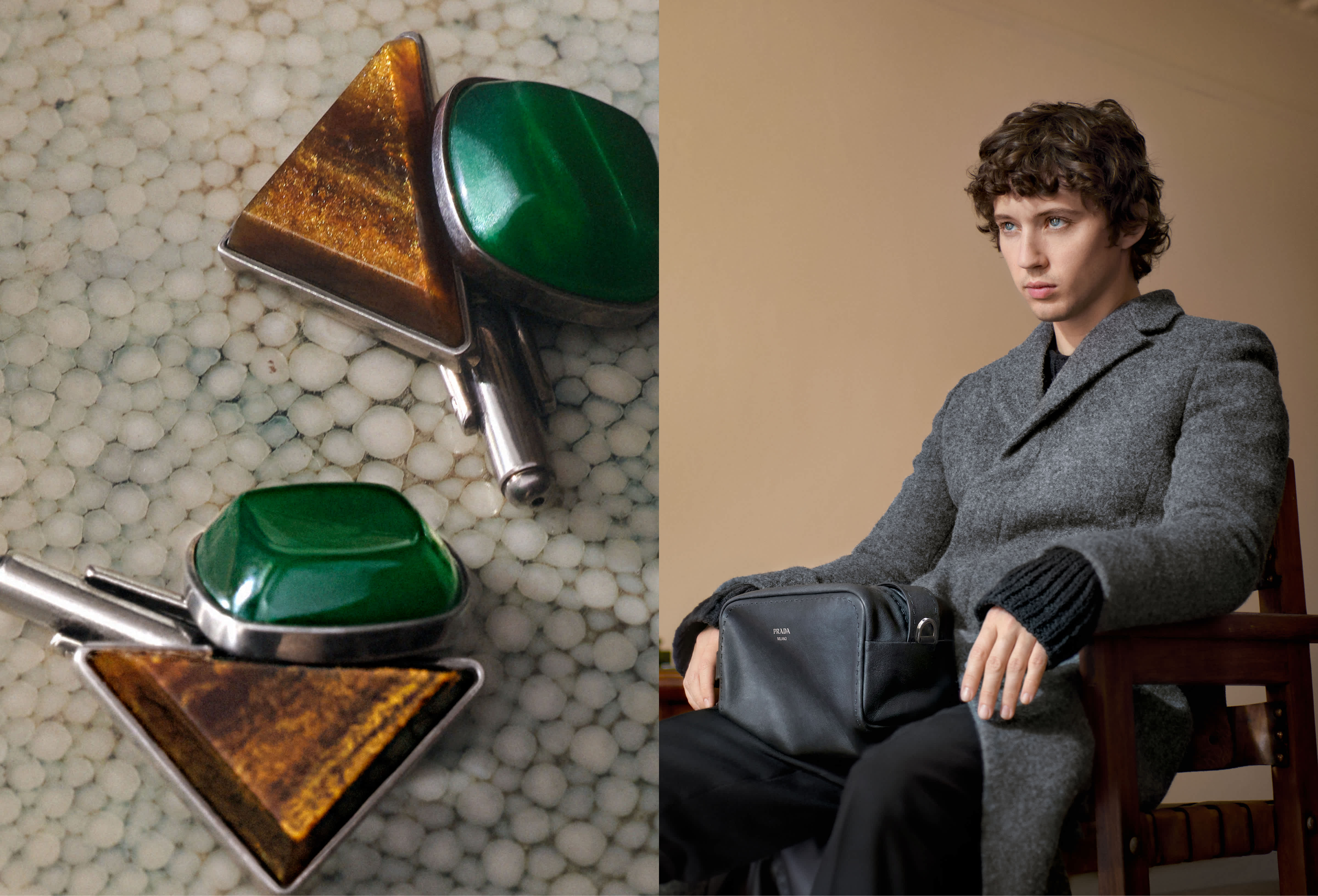 澳洲歌手Troye Sivan也在PRADA 2026秋冬形象廣告中演出。(PRADA提供)