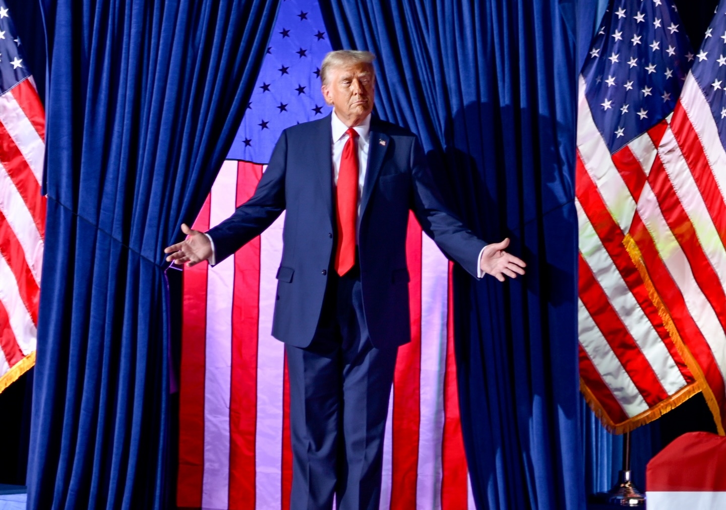 美國總統大選由共和黨候選人川普確定重返白宮，稍早川普也發表當選演說。（翻攝自臉書＠Donald J. Trump）