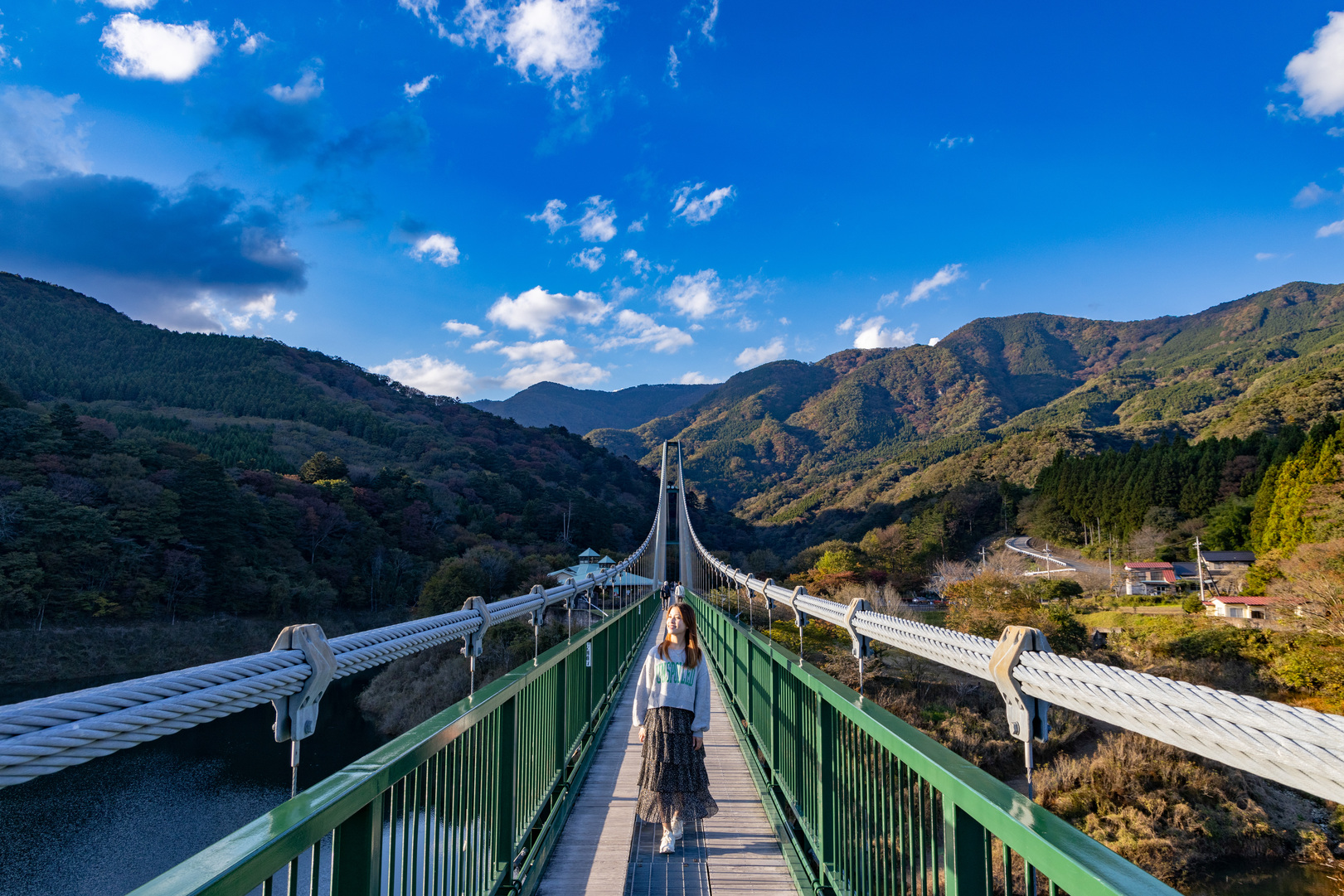 「紅葉谷大吊橋」是那須最有名的賞楓勝地。