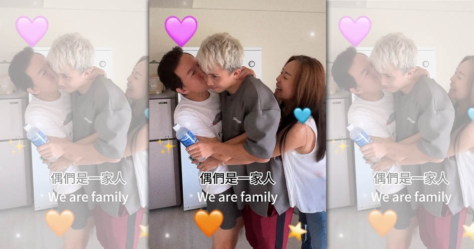 孫安佐送父親節禮物給孫鵬，一家三口和樂融融。（翻攝自孫安佐IG）