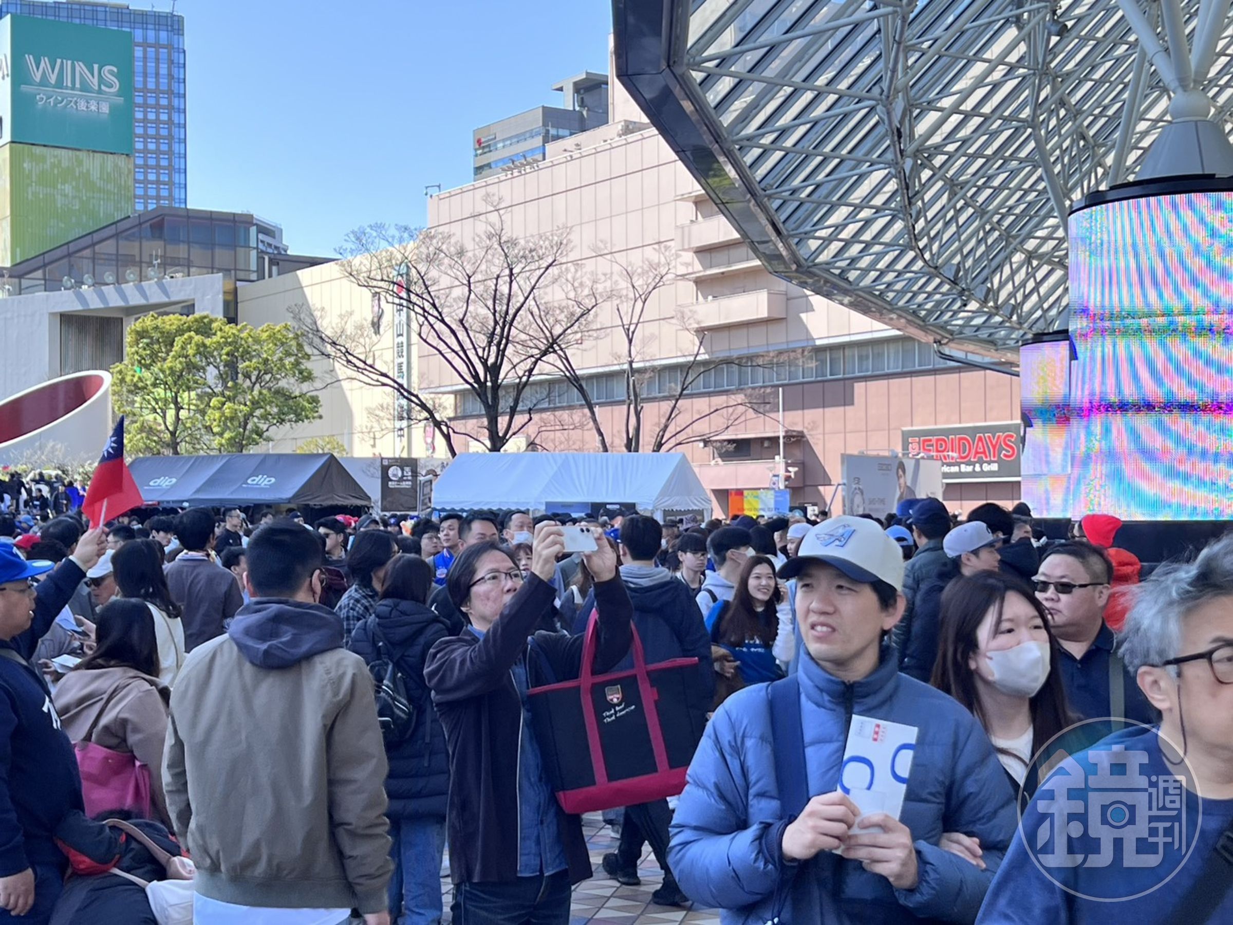 東京出現眾多台灣球迷。
