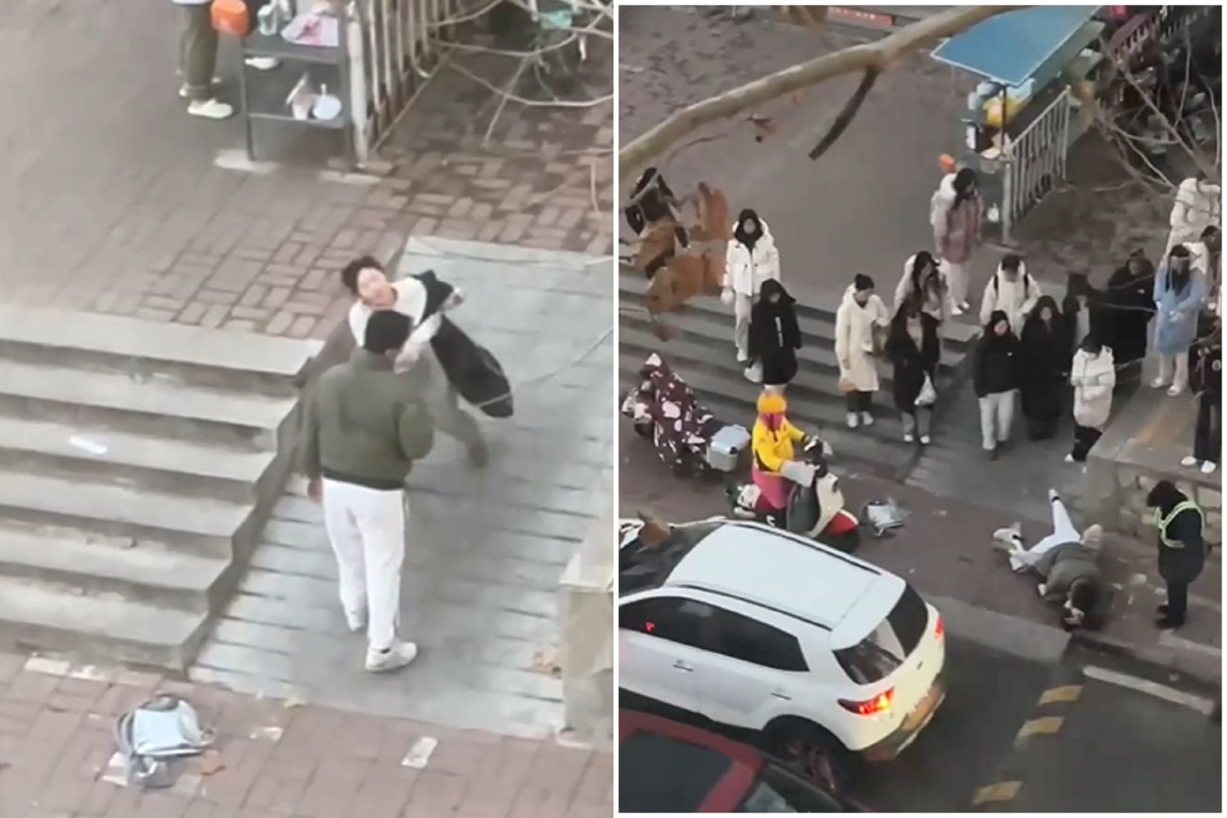 中國校園情侶吵架,男生下一步直接硬上親熱!眾人傻眼圍觀他做得更狠。(翻自《吃瓜網》)