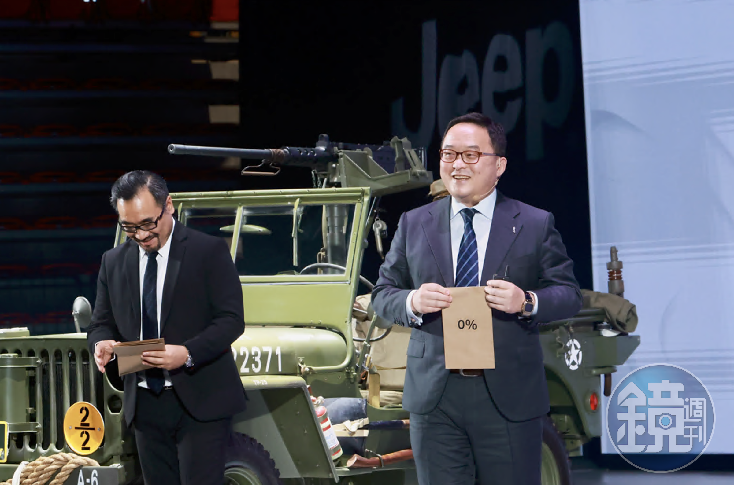 Jeep總代理寶嘉聯合執行董事吳睿弘在發表會中大玩關稅哏。