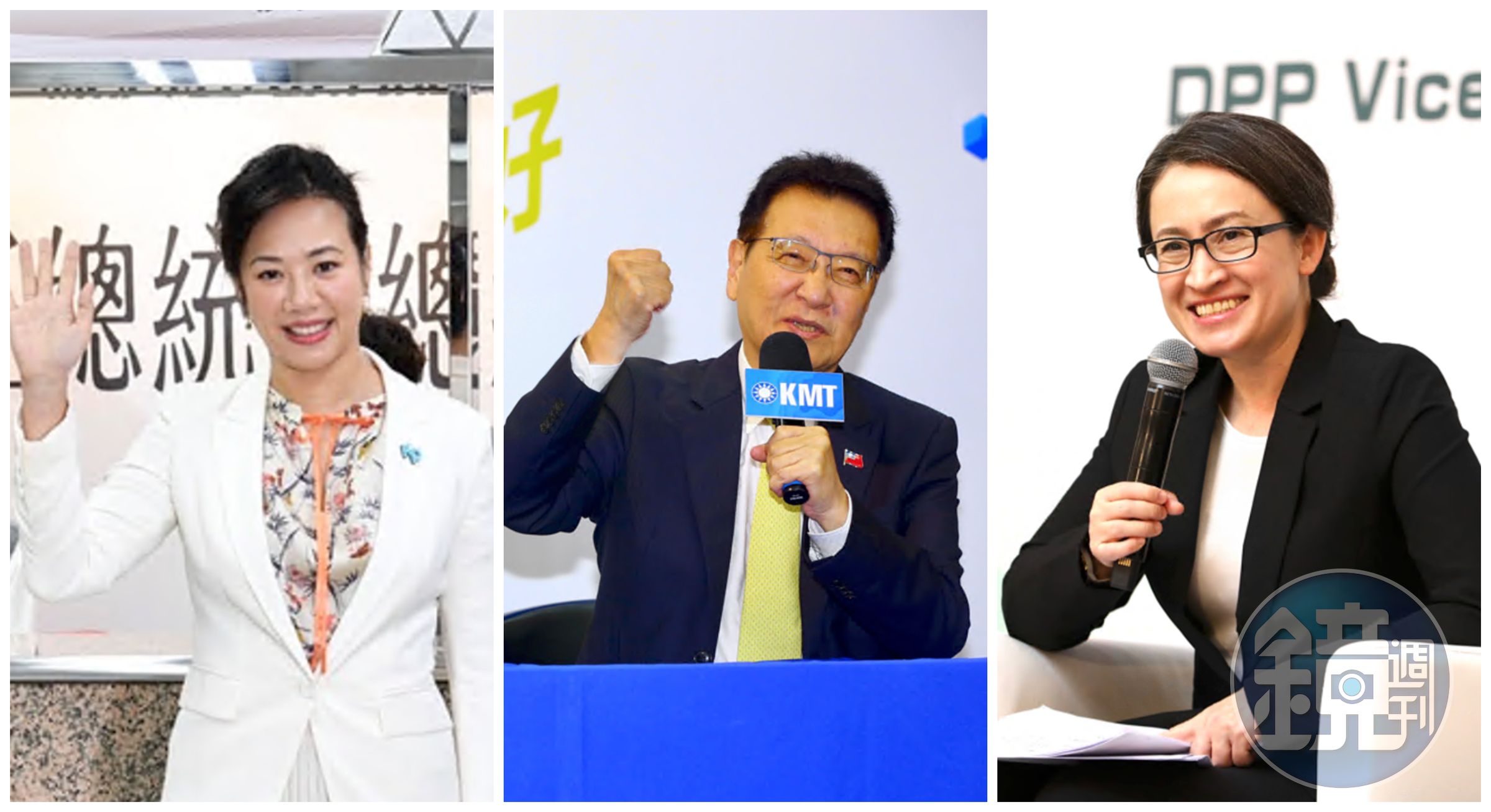 吳欣盈(左起)、趙少康、蕭美琴3人都曾擁有美國國籍或綠卡。