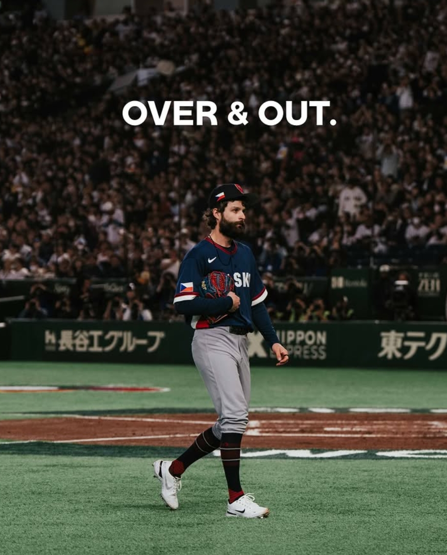本次是捷克投手薩托利亞的最後一次參賽。（翻攝自Instagram @baseballczech）