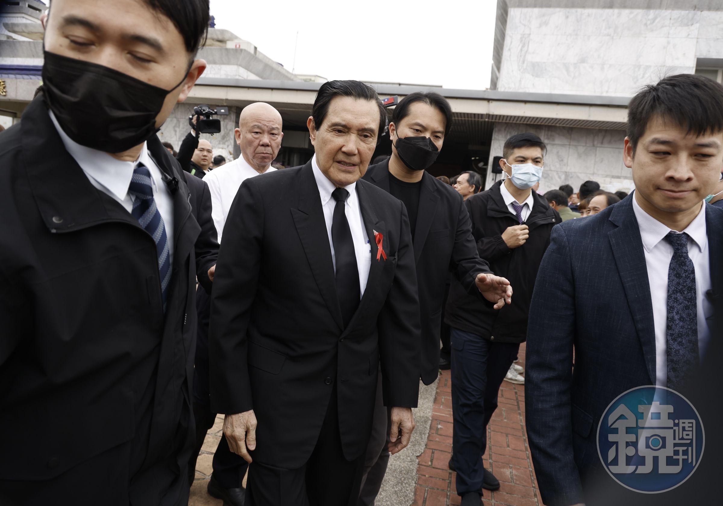 前總統馬英九抵柯爸告別式。