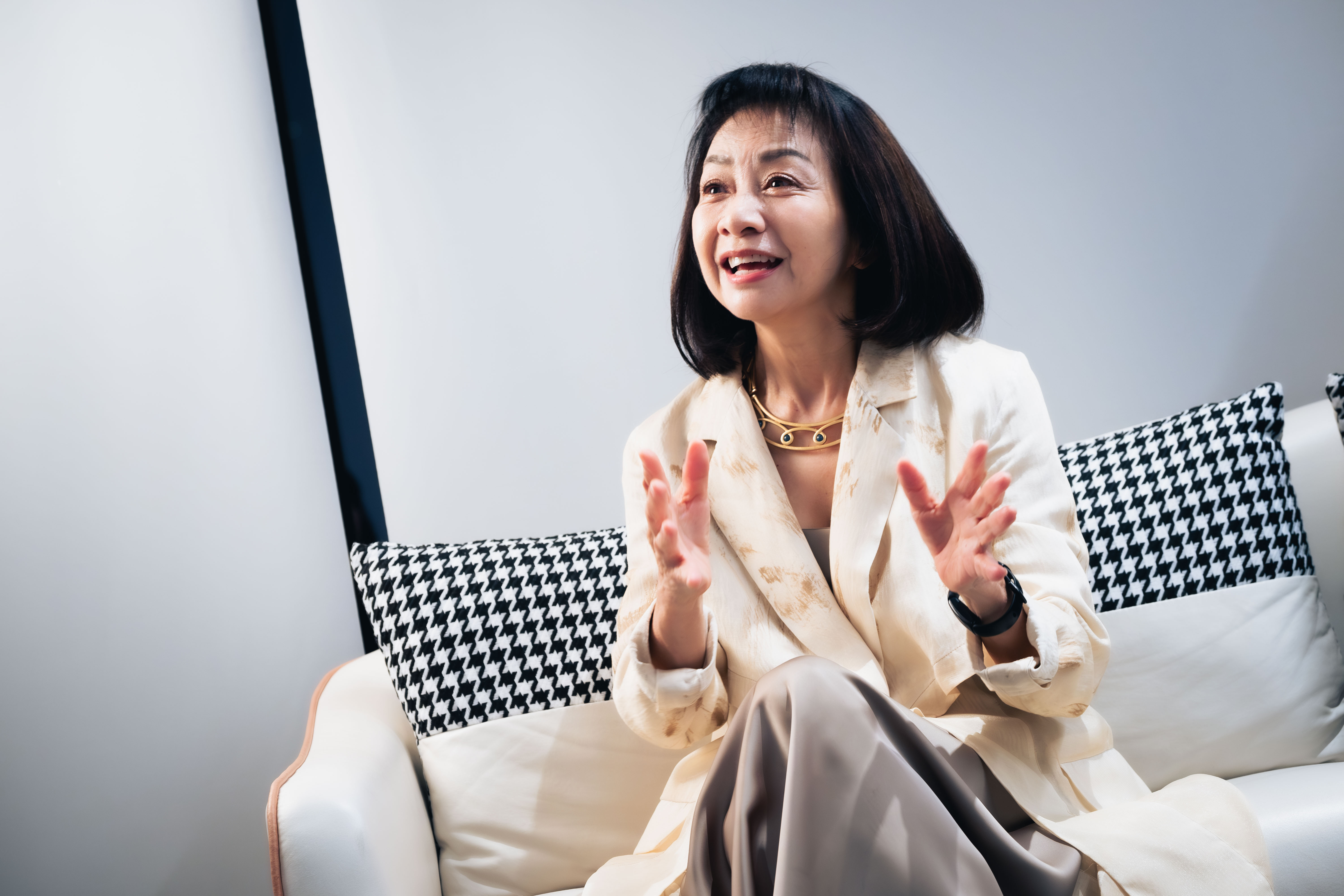 香港影星區嘉雯以《從今以後》入圍金馬獎最佳女主角，特地從香港來到台灣，參加高雄電影節的首映活動。（高雄電影節提供）