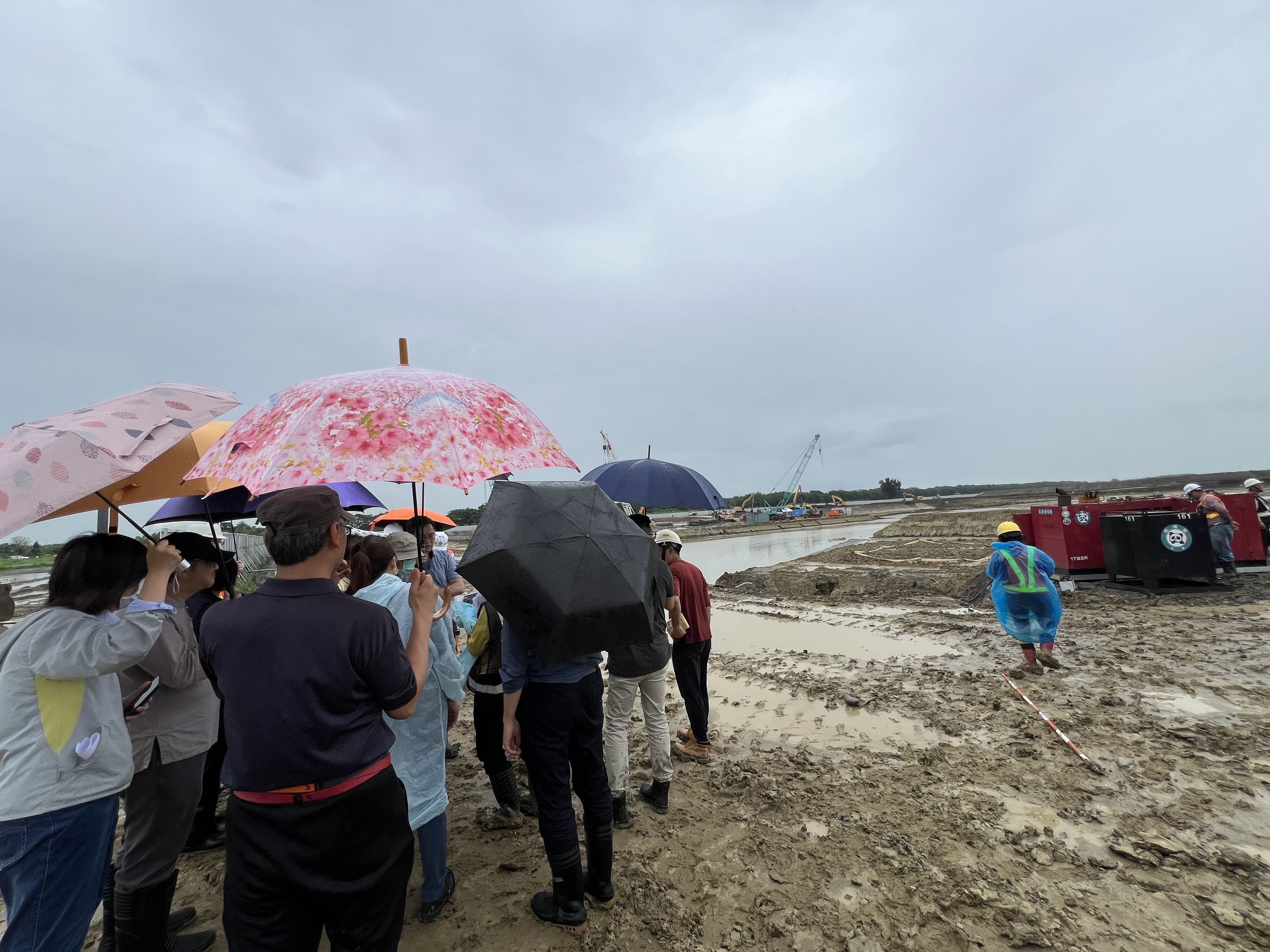 台積電嘉義CoWoS廠工地疑挖到遺跡緊急停工。(嘉義縣政府提供)