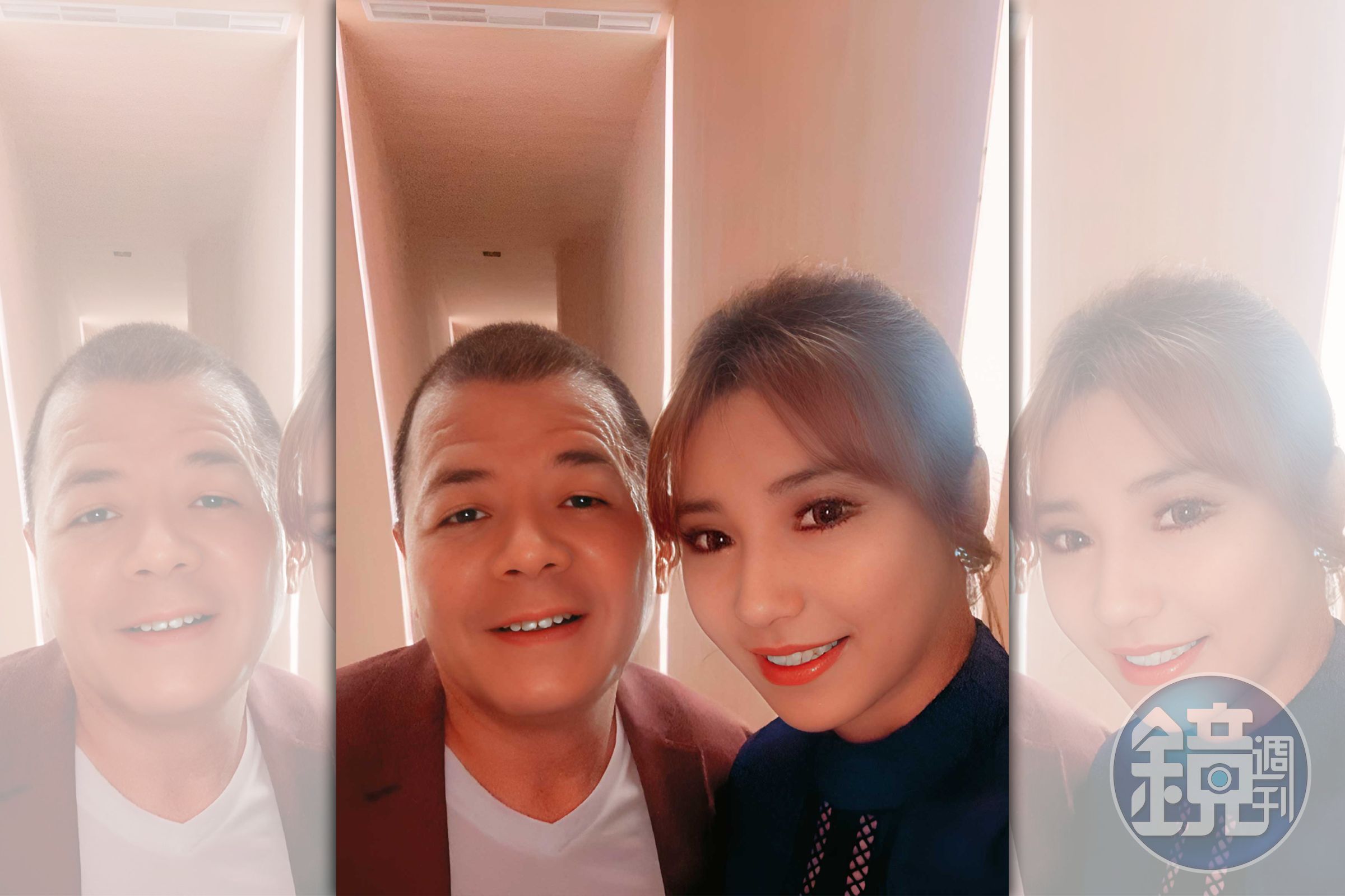 張嘉渝(右)自稱前台中市議長張清堂(左)的乾妹,藉此取信被害人。(讀者提供)