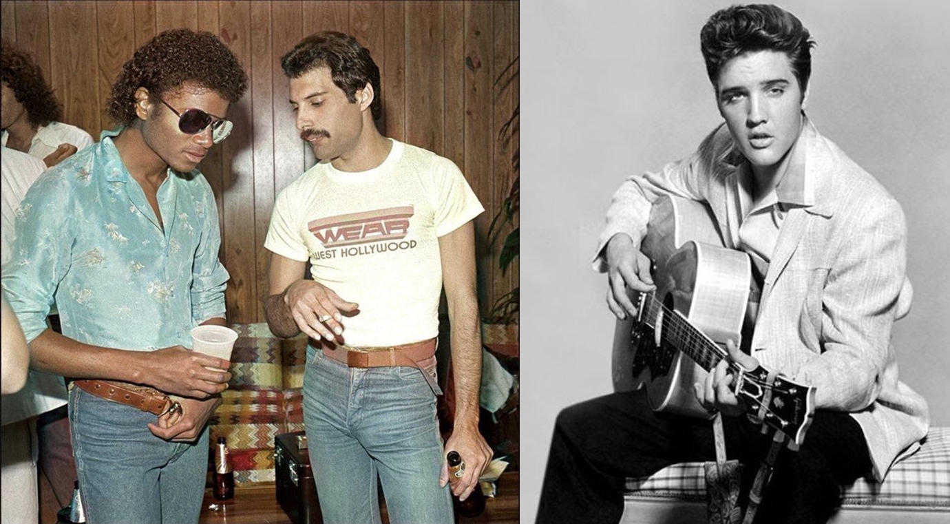 麥可傑克森與貓王分別位居榜首與第4名，光靠音樂版權賺進大把鈔票。（翻攝X@fasc1nate、X@tracklist）