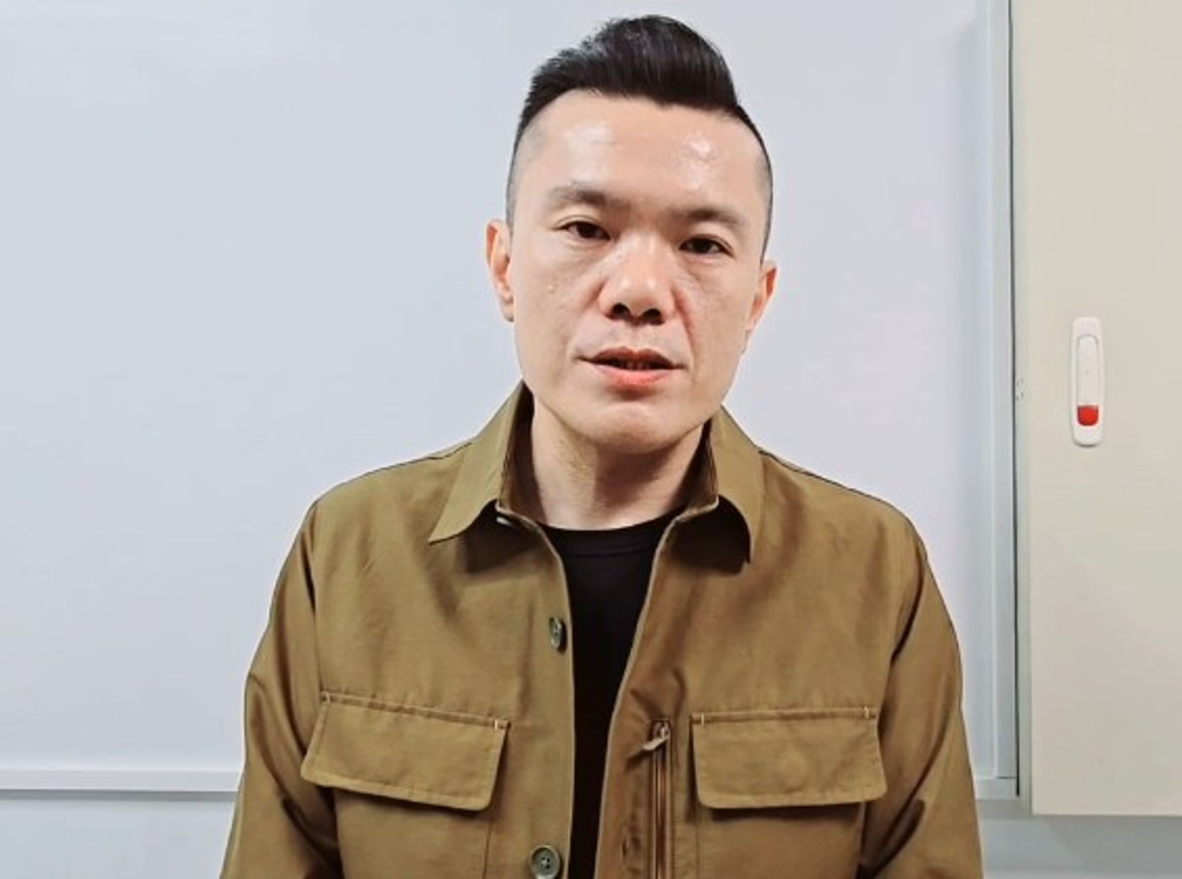 民眾黨台中市議員江和樹公開反對修改章程增加副主席。(翻攝畫面)