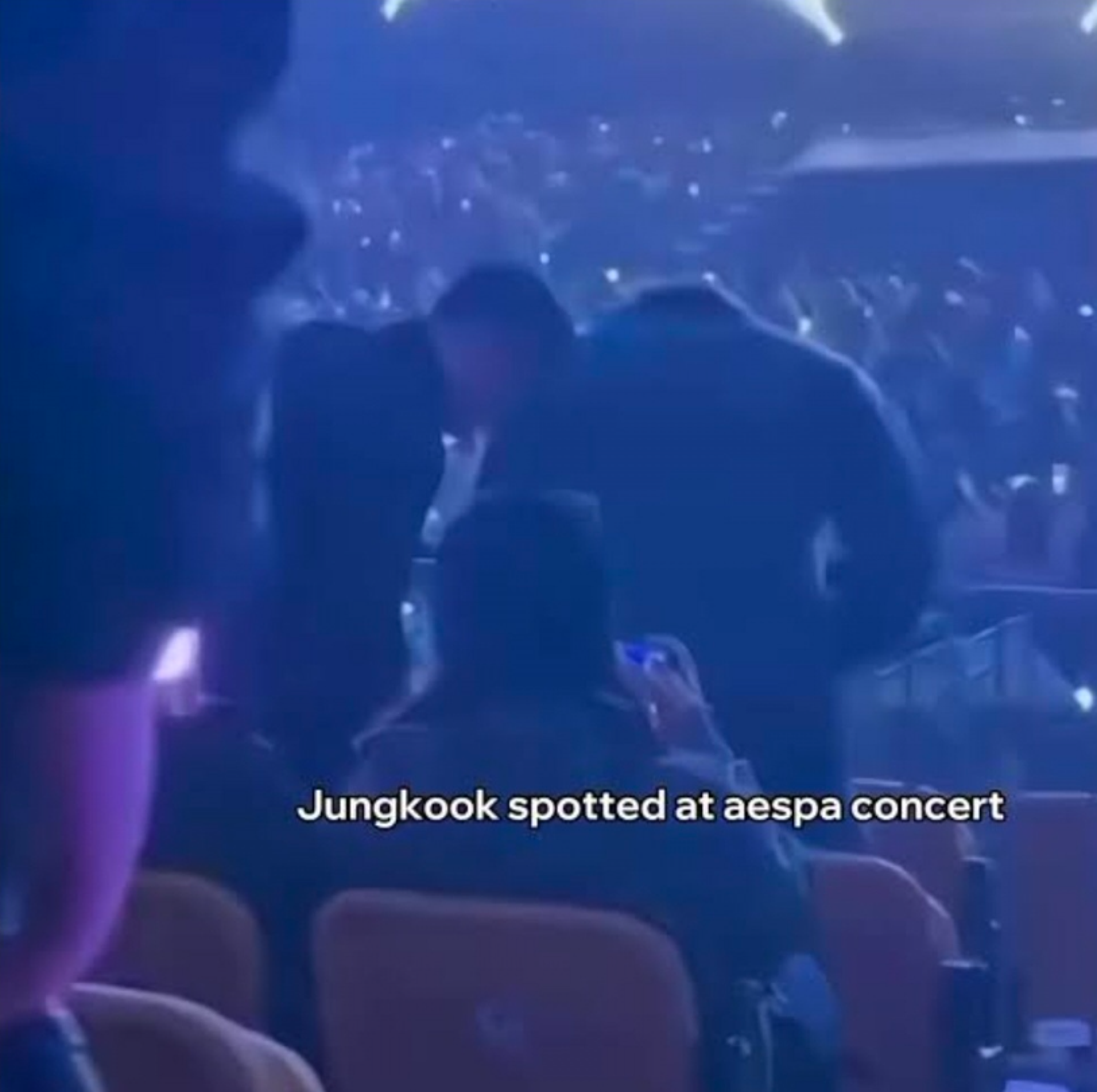 Jungkook當兵時曾去看aespa演唱會。(網路圖片)