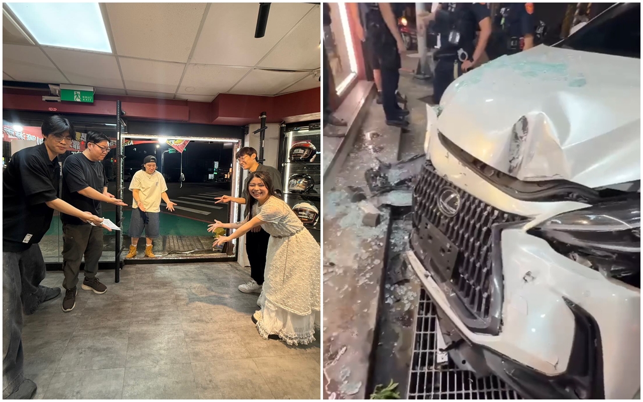 被撞的安全帽店在Threads高EQ發文,引起網路熱議。(翻攝自MOTO HIGHER 摩托海爾Threads)