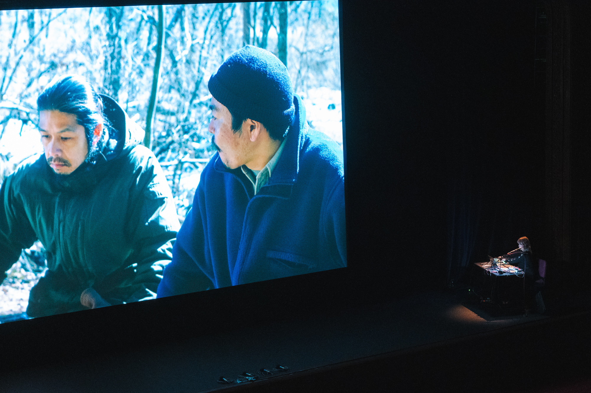 石橋英子受台北電影節之邀，搭配濱口竜介替她量身訂做的無聲片《GIFT》舉辦演奏會。（台北電影節提供）