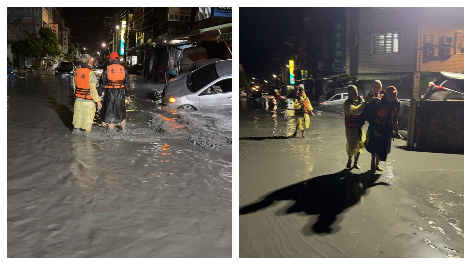 花蓮縣馬太鞍溪堰塞湖昨日下午溢流，導致下游光復鄉災情慘重。（翻攝自臉書@胡仁順-花蓮縣議員 ）