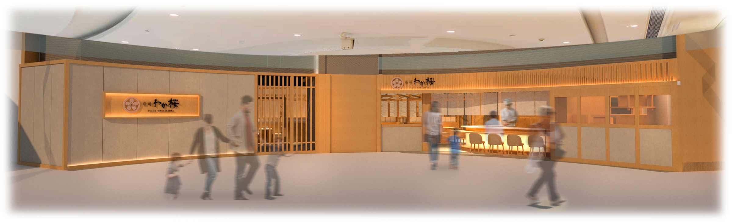 全球第二間「若櫻壽司」一併進駐高雄大立店,相較於台中TIGER CITY店,多增設了2間包廂,讓消費者擁有獨立用餐空間。(DON DON DONKI提供)