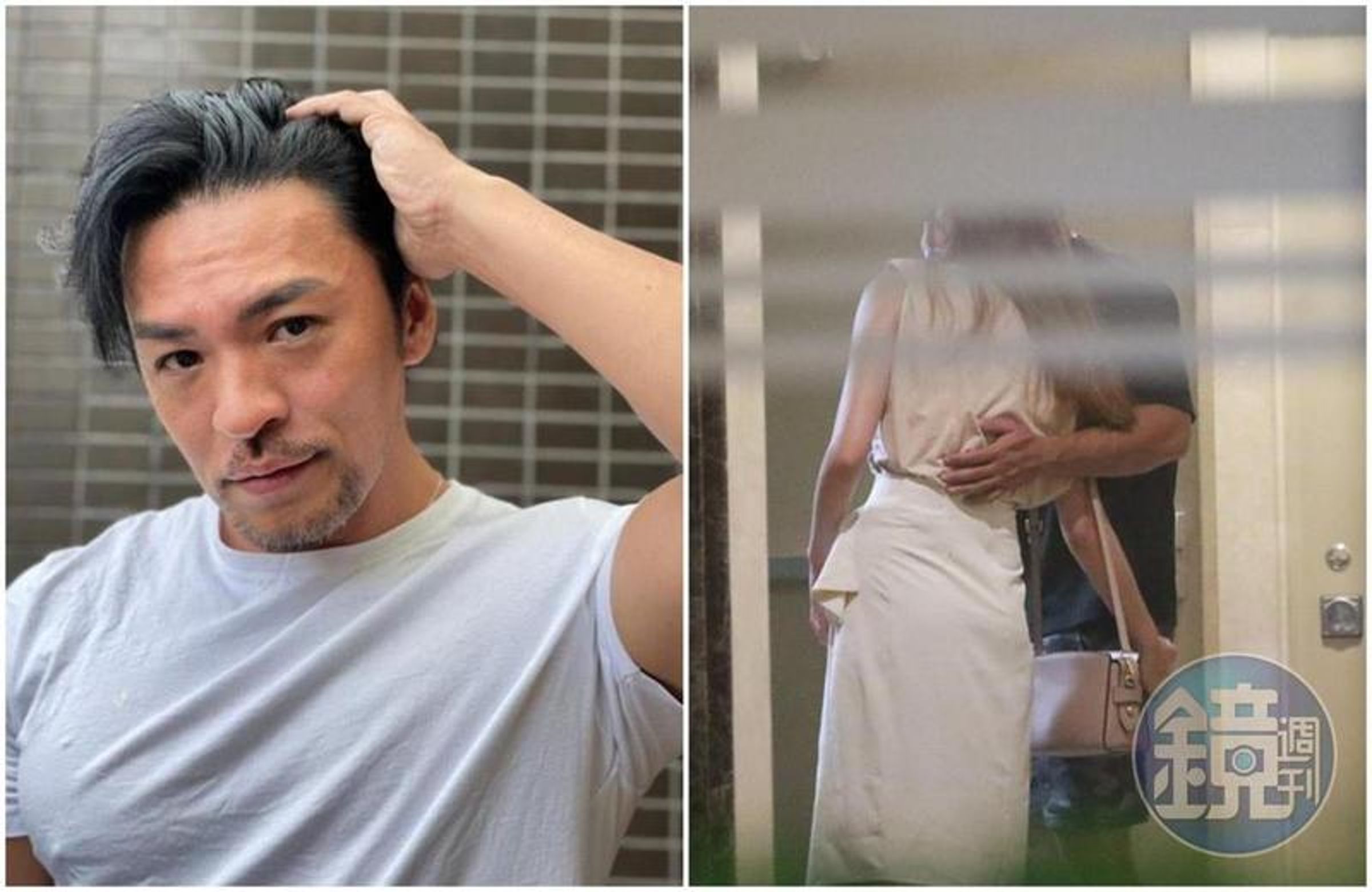 夢多和女伴現身中山區,女方相當熱情,雙手直接摸上他的翹臀。