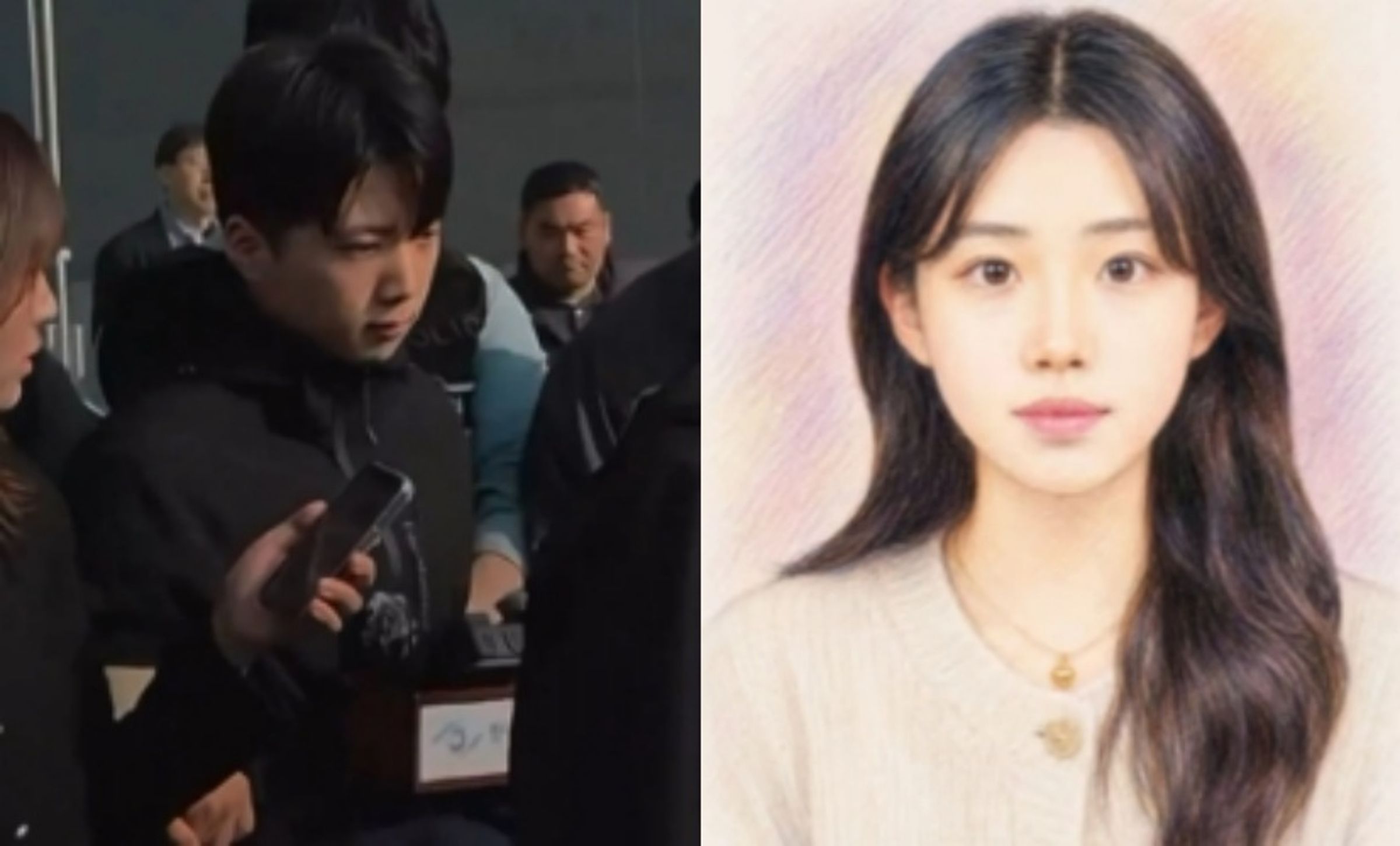 南韓光州5月發生一起震驚社會的駭人命案。23歲男子張允基(左)涉嫌性侵並殺害年僅17歲的女高中生李彩媛(右)。案發後更爆出張允基擔任警官的父親涉嫌利用職務之便教唆滅證,而張允基在庭審期間提交的親筆信與荒謬言論,更全面引爆南韓民眾的怒火。(翻攝自X)