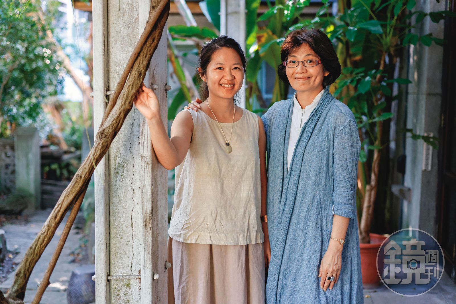 林慧峯(右)和周渝的女兒周樂沅(左),明年將前往巴黎的紫藤廬姊妹店。