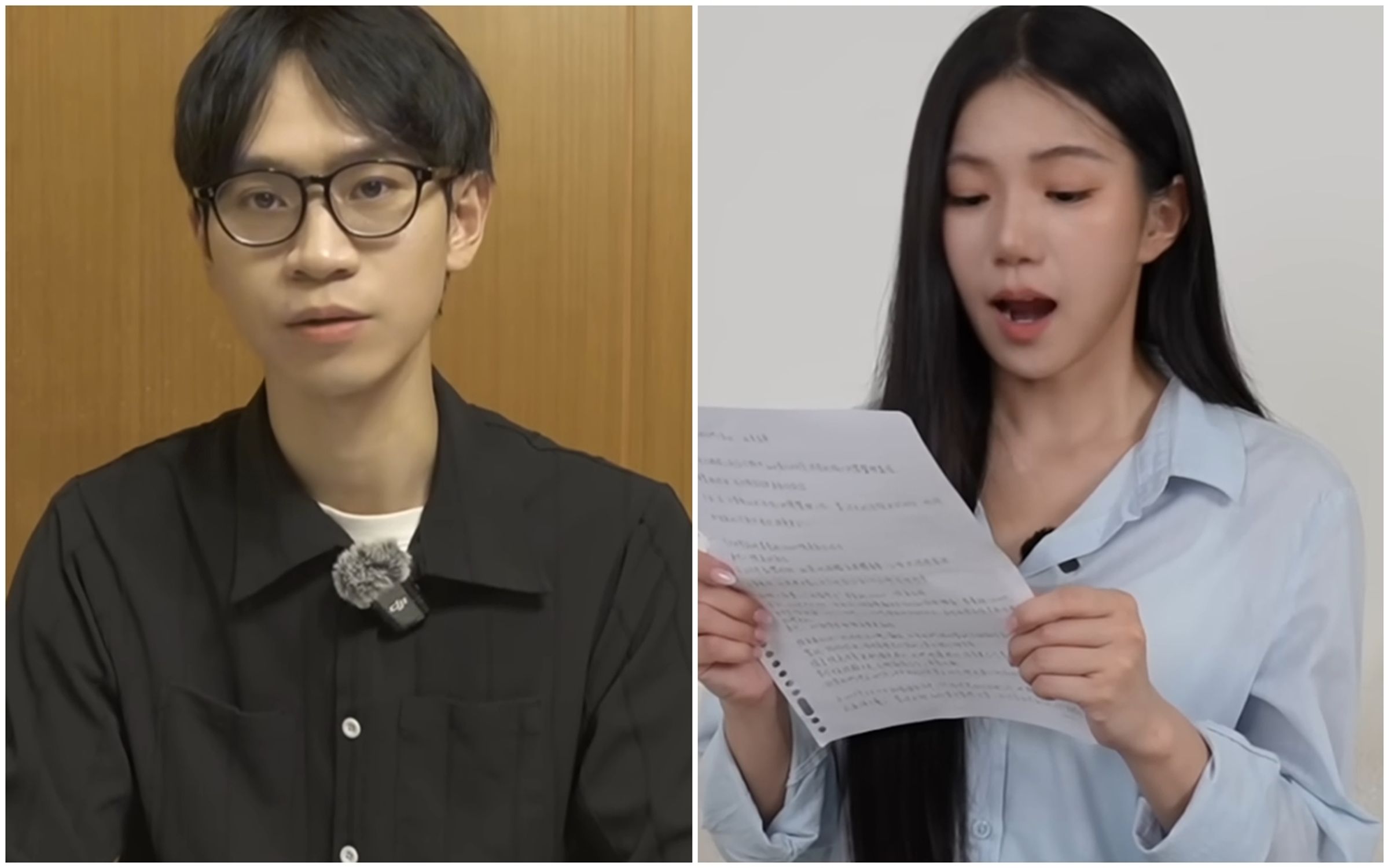 「眾量級CROWD」家寧與Andy老師分手後,雙方因公司帳目對簿公堂。(翻攝 Andy老師、秘月期POPOO YT頻道)