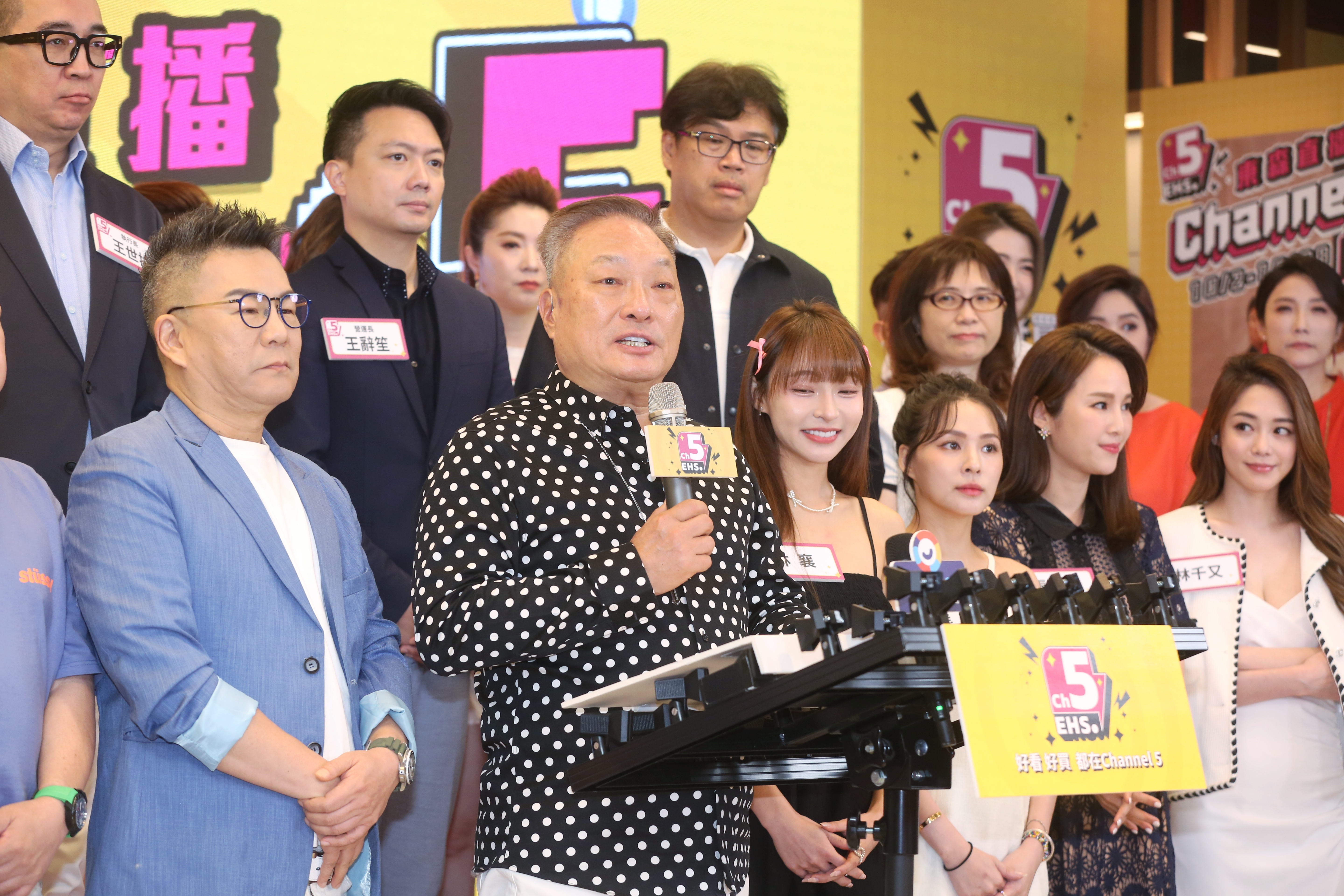 東森集團總裁王令麟2日出席旗下東森直播Channel 5正式開台活動。