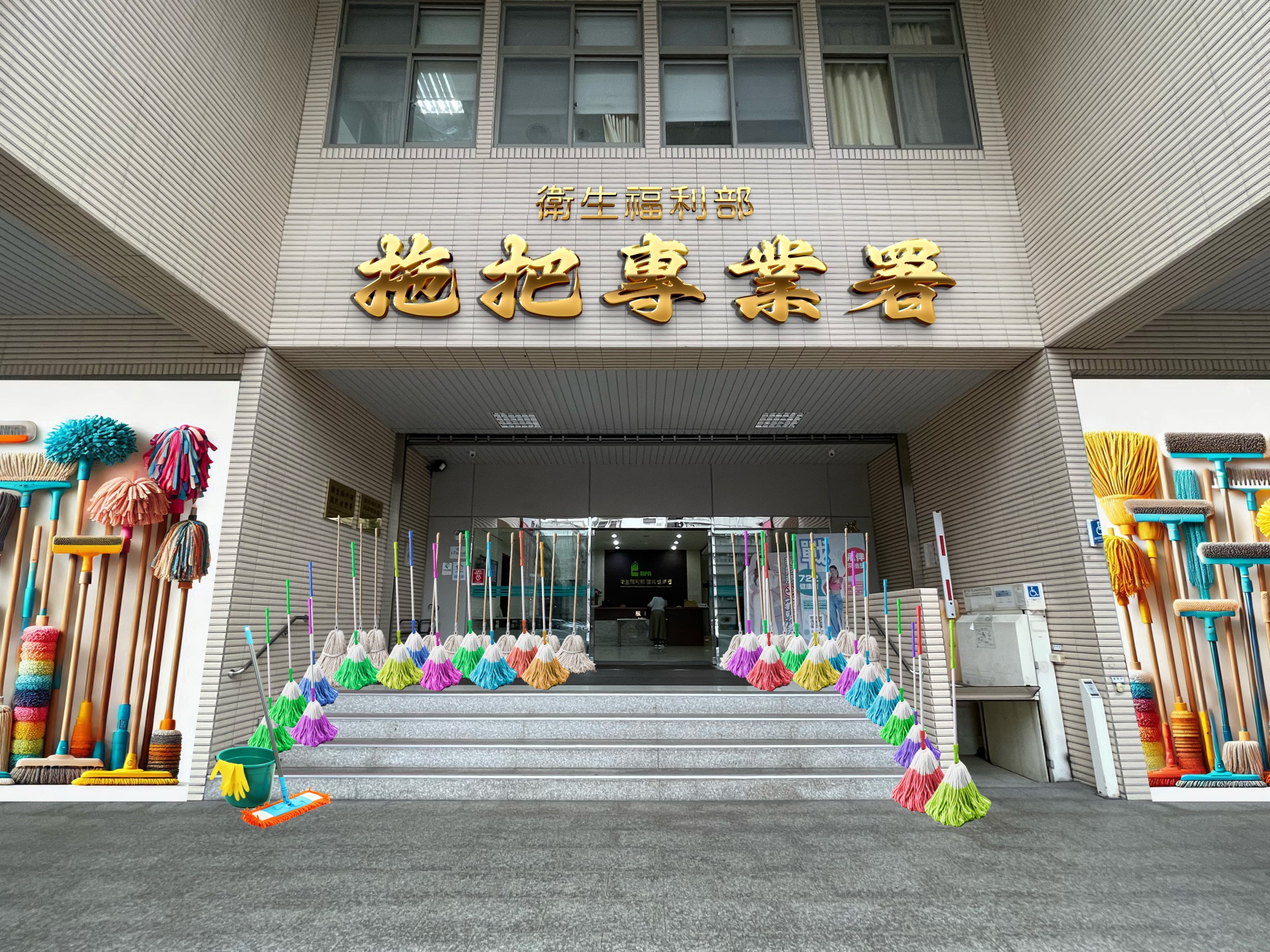 網友修圖KUSO國健署審查加熱菸上市蓄意拖延，乾脆改名拖把署！（翻攝網路）